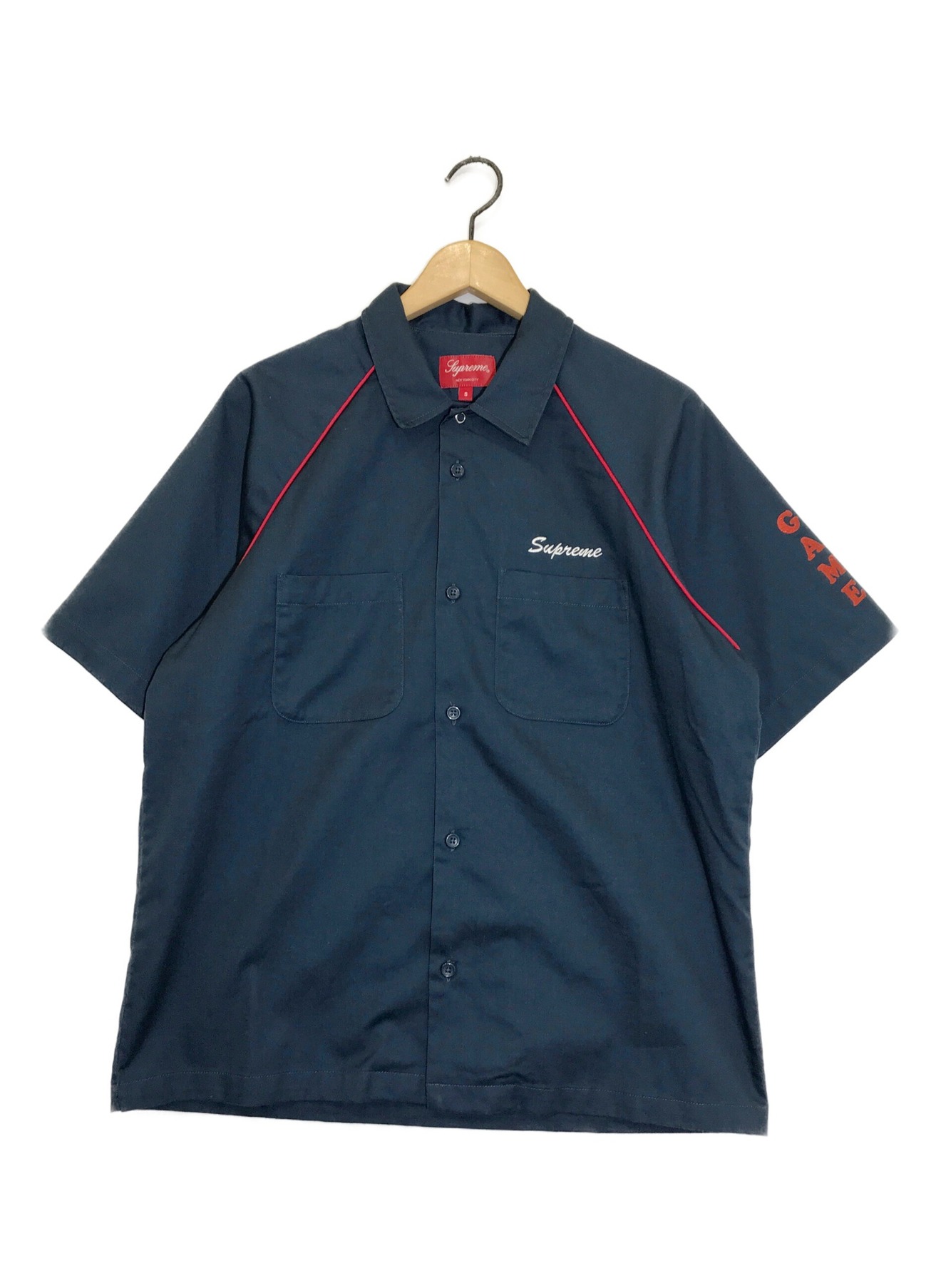 Supreme (シュプリーム) Fuck Everything S/S Work Shirt ネイビー サイズ:S