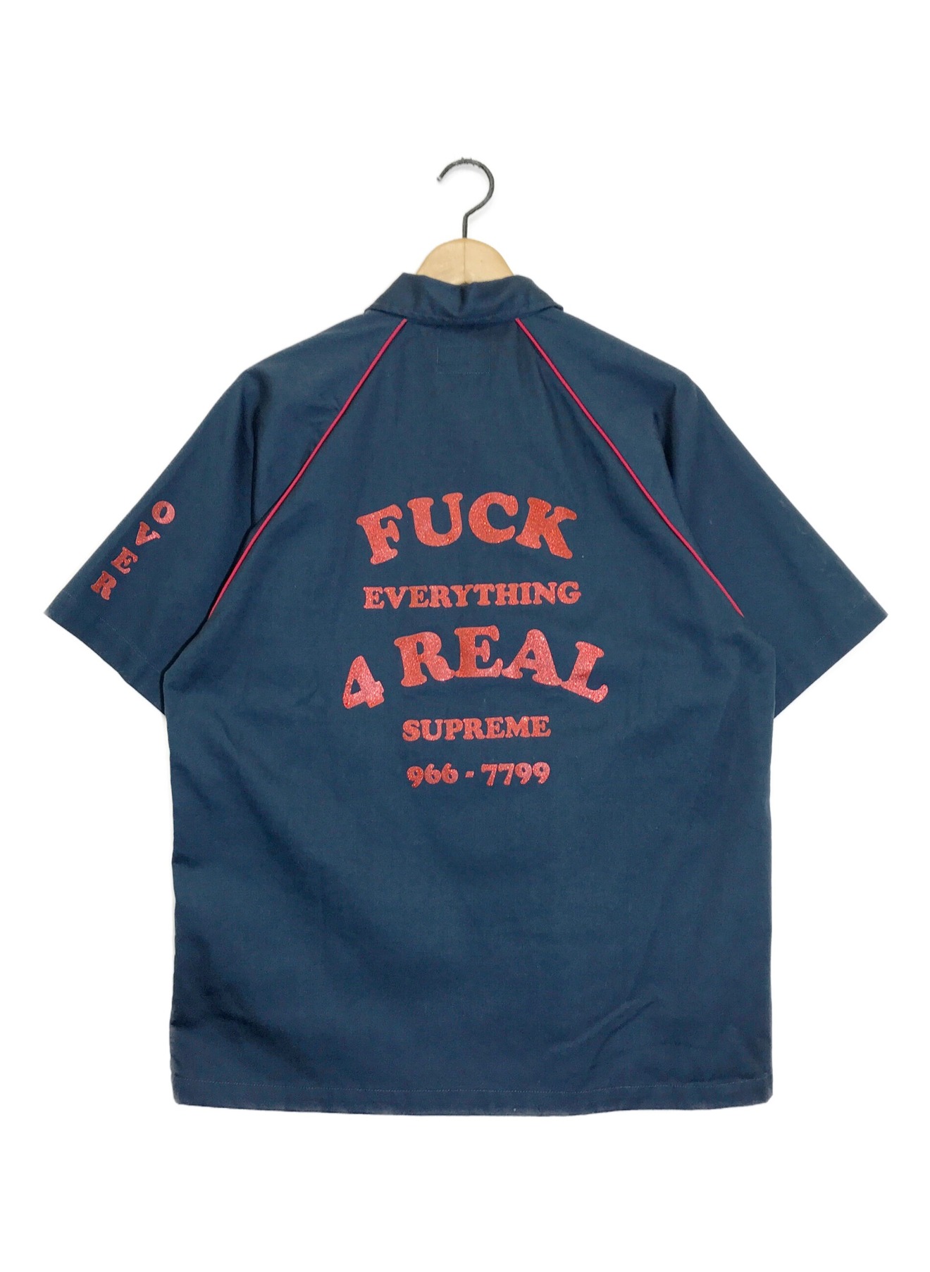 Supreme (シュプリーム) Fuck Everything S/S Work Shirt ネイビー サイズ:S