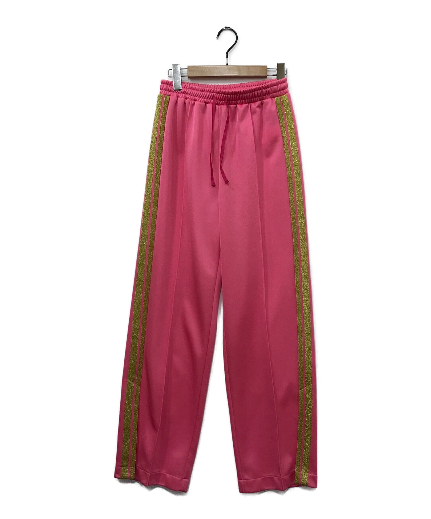 MAISON SPECIAL (メゾンスペシャル) スパークルサイドラインジャージパンツ ピンク サイズ:38
