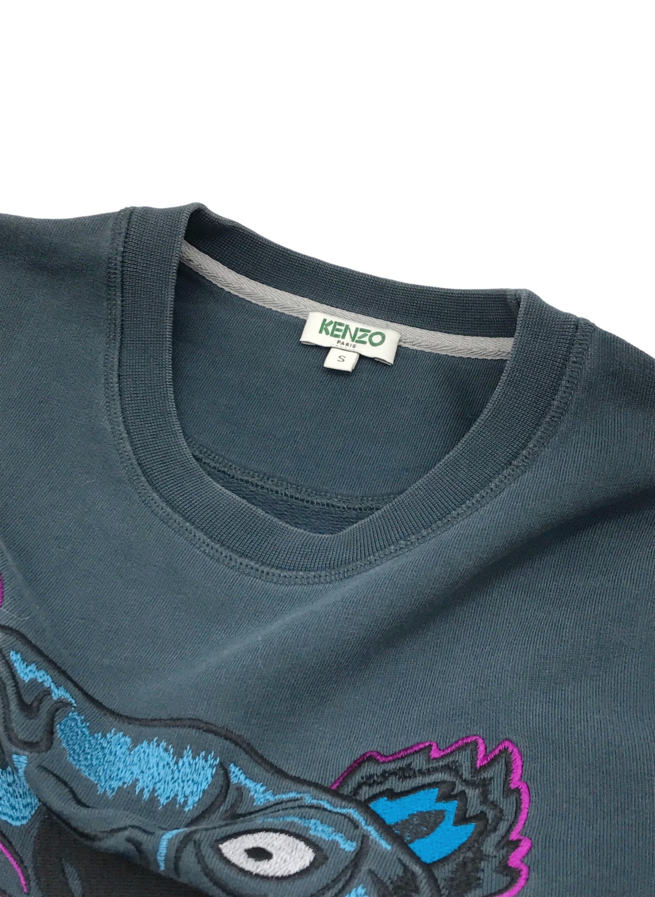 中古・古着通販】KENZO (ケンゾー) Tiger sweatshirt ブルー サイズ:S