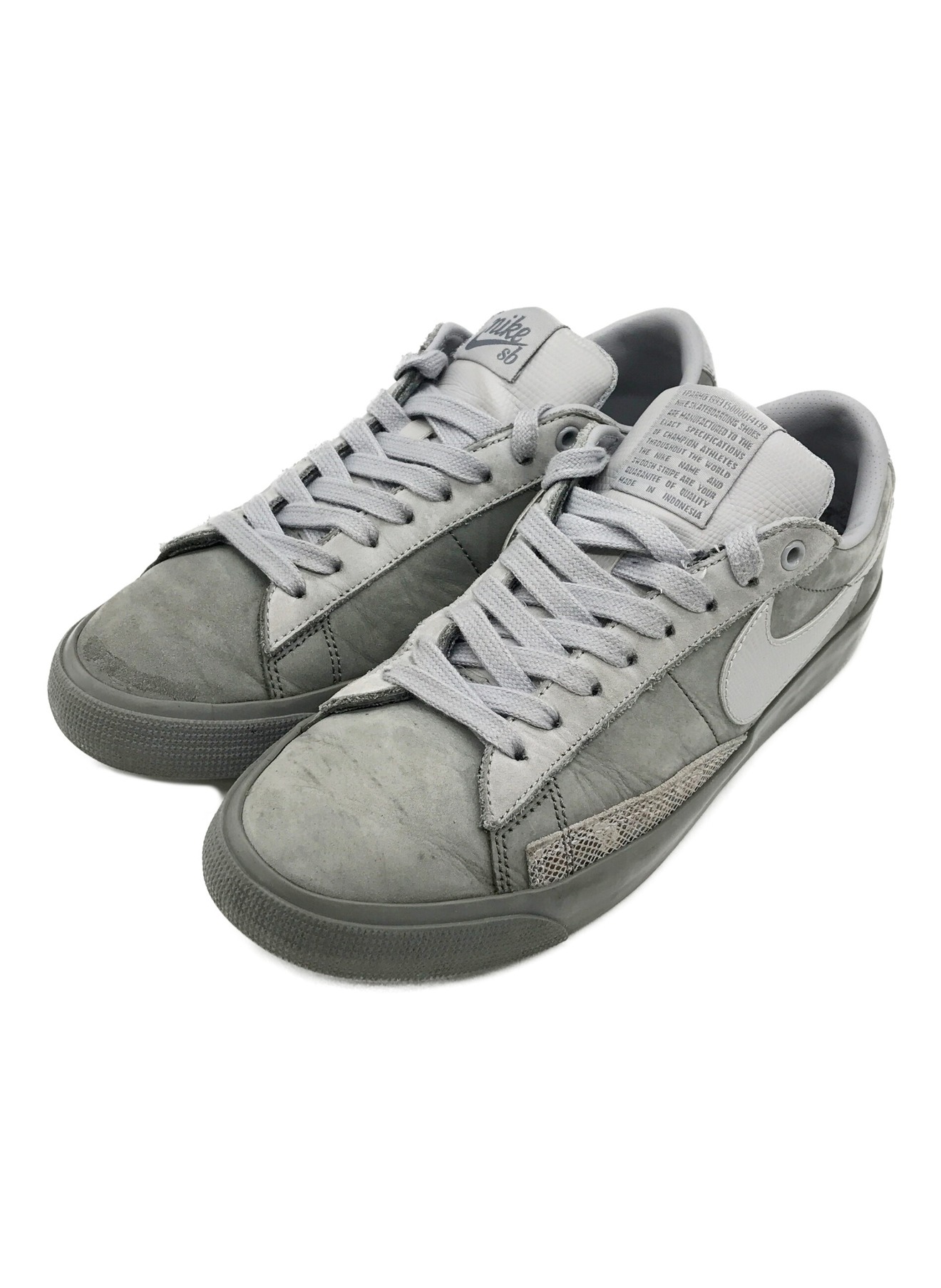 NIKE SB × FPAR (ナイキエスビー×フォーティーパーセントアゲインストライツ) ZOOM BLAZER LOW QS グレー  サイズ:25.5cm