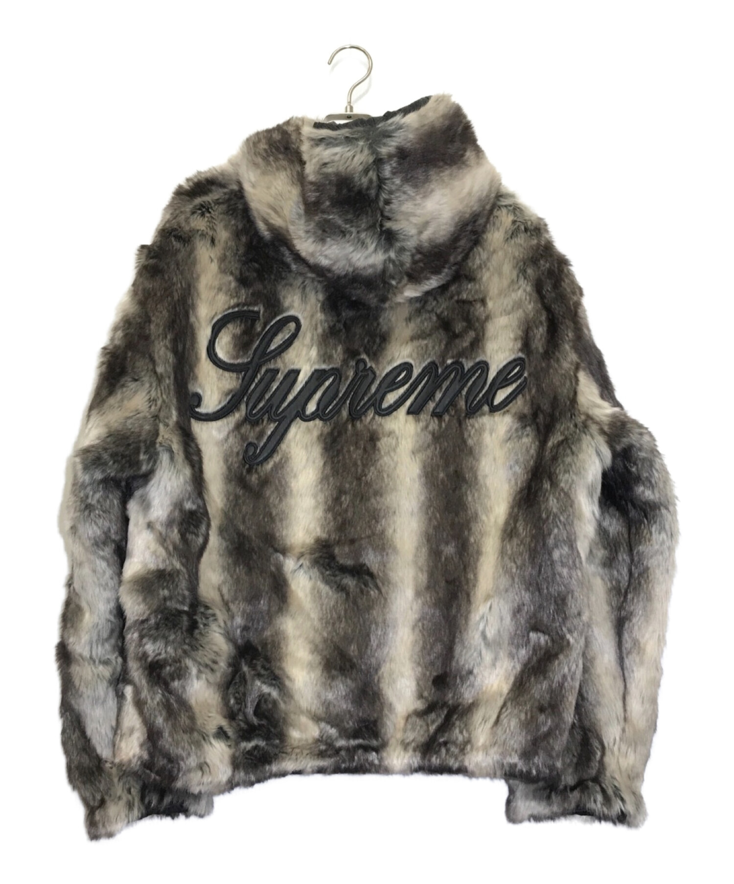 Supreme (シュプリーム) Faux Fur Reversible Hooded Jacket グレー サイズ:L