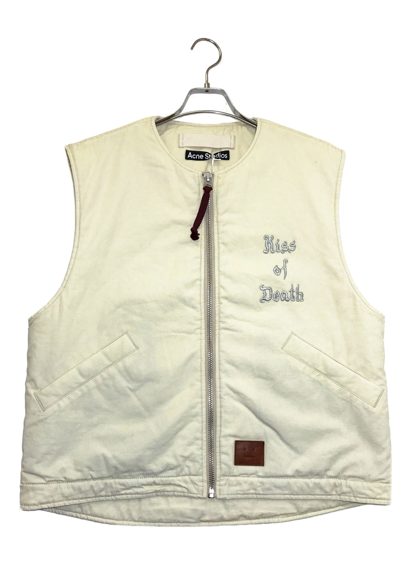 Acne studios (アクネストゥディオズ) Kiss Of Death Canvas Vest ホワイト サイズ:L 未使用品