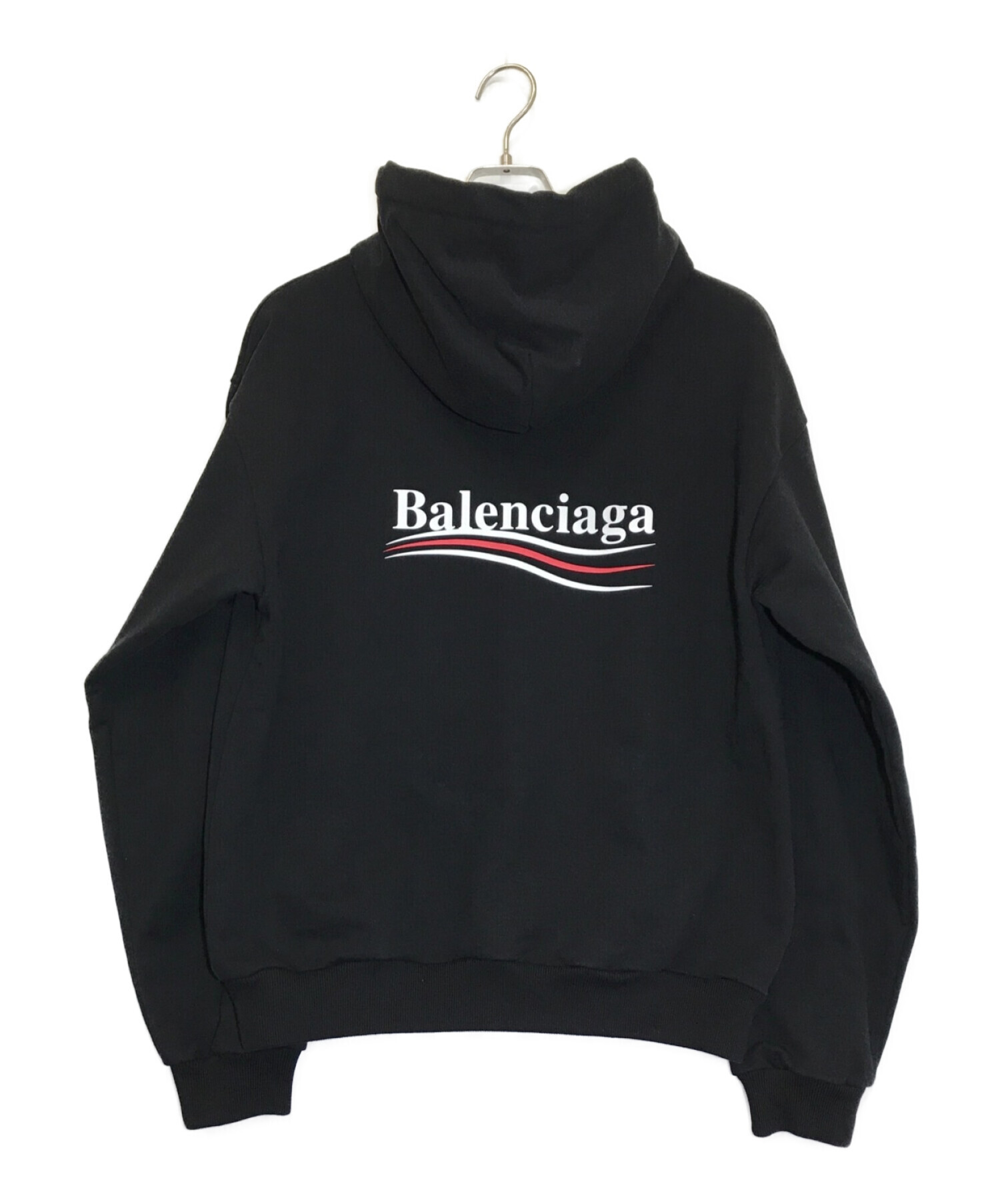 BALENCIAGA (バレンシアガ) キャンペーンロゴフーディーパーカー ブラック サイズ:M