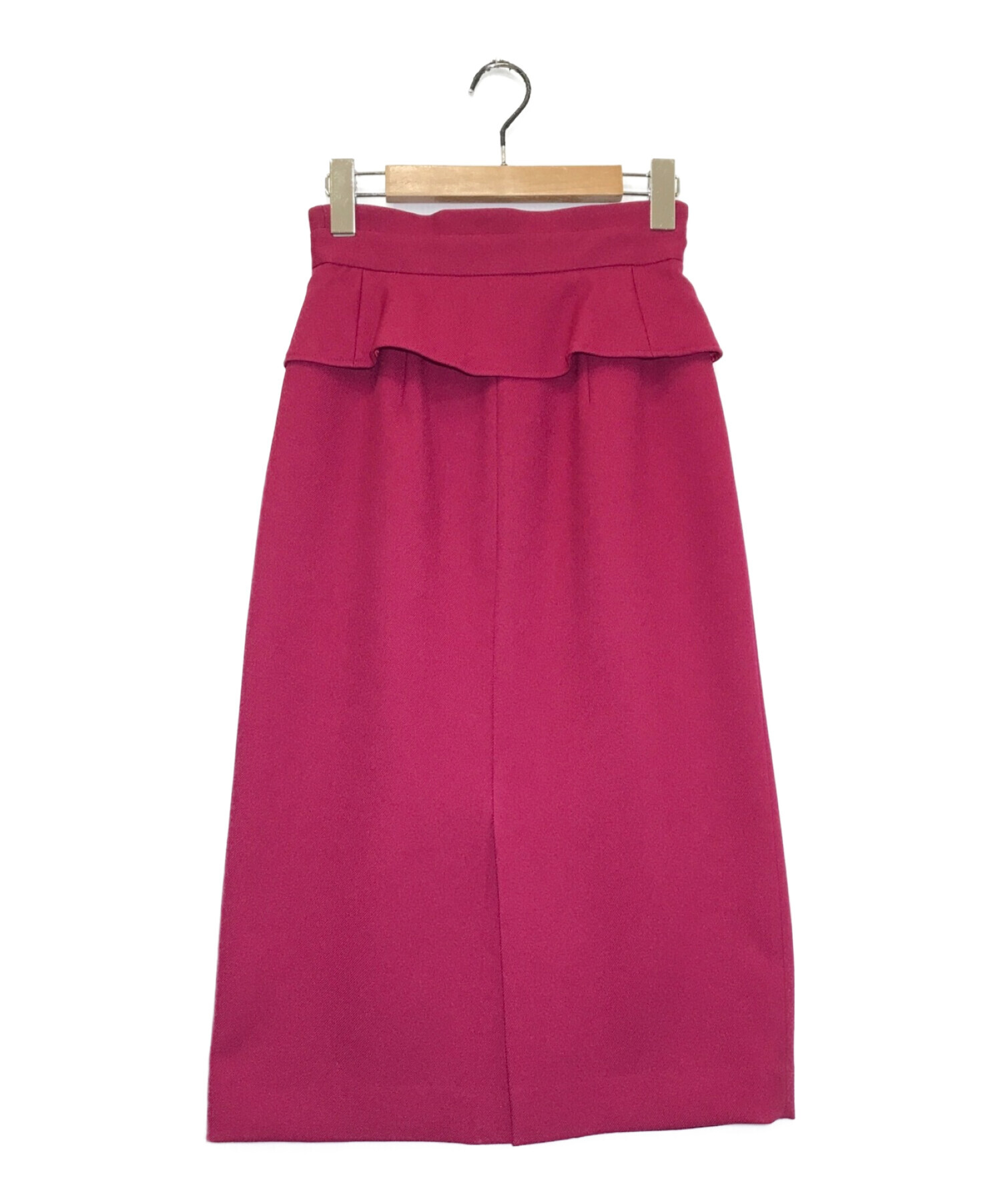 ANAYI (アナイ) ウール調合繊ペプラム スカート ピンク サイズ:34