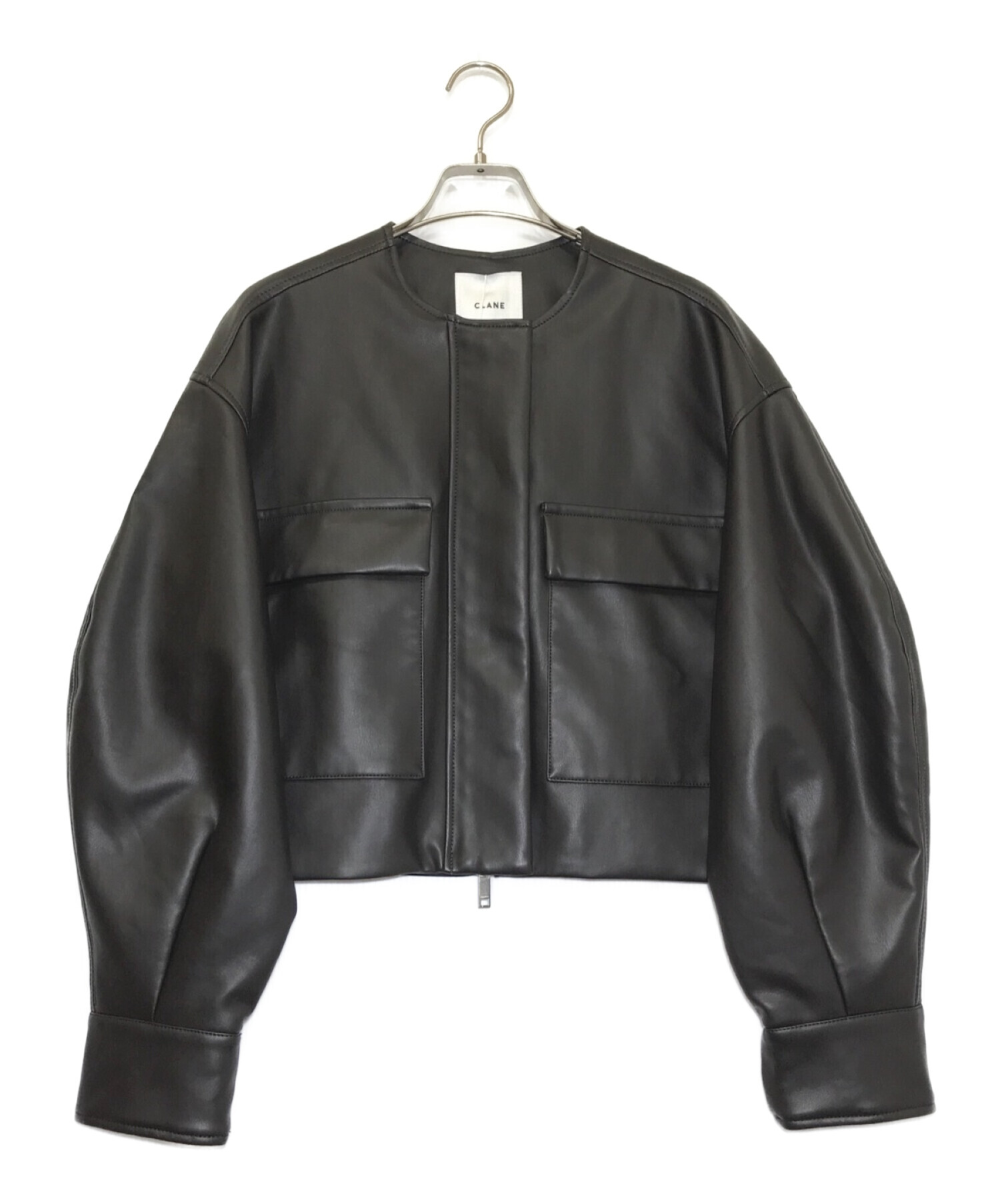 CLANE (クラネ) VEGAN LEATHER SHORT JACKET ブラック サイズ:1