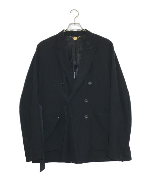 中古・古着通販】SUNSEA (サンシー) w/耳 DOUBLE BREASTED JACKET ブラック サイズ:2｜ブランド・古着通販  トレファク公式【TREFAC FASHION】スマホサイト