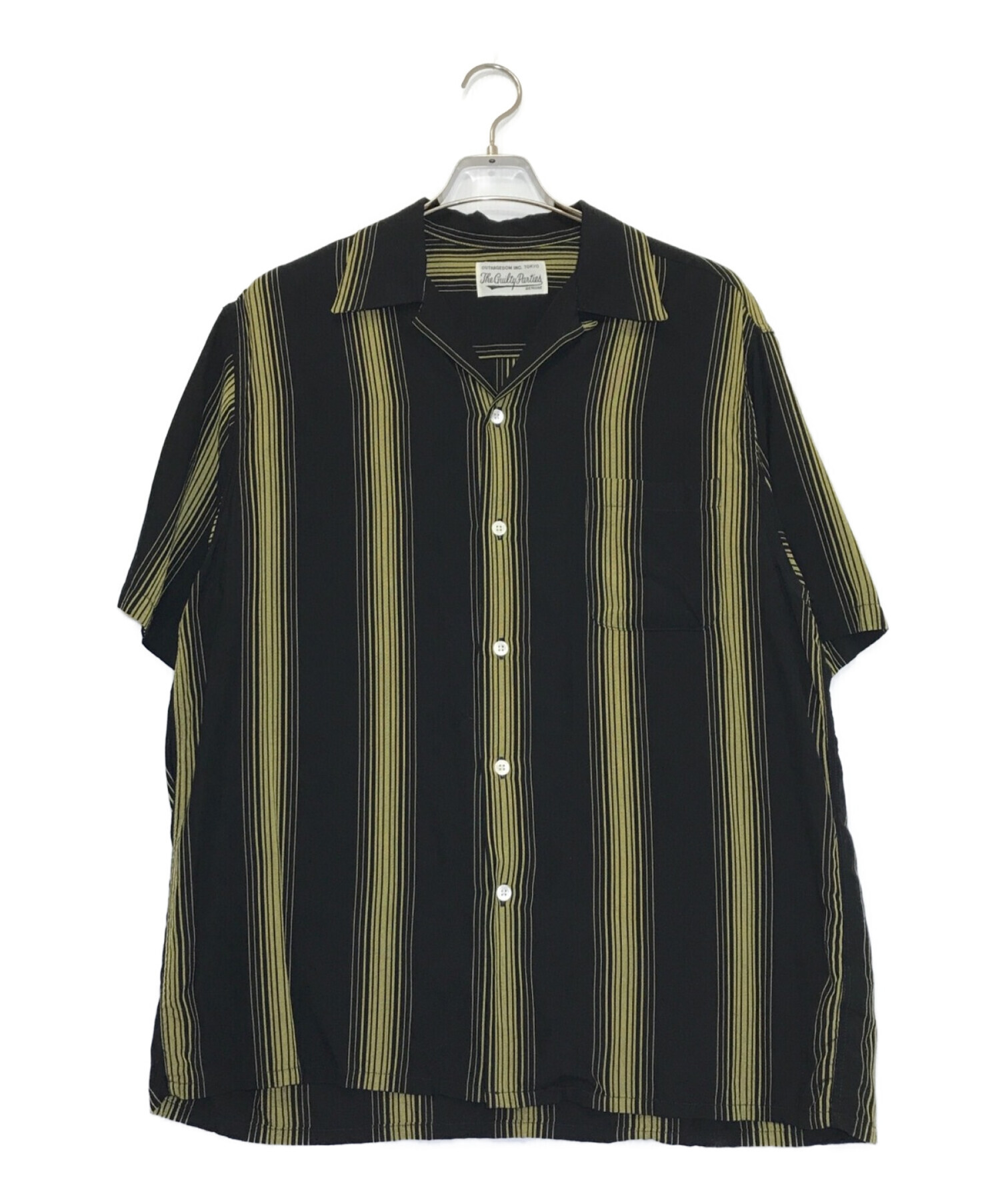 wacko maria striped open collar shirt Lシャツ - シャツ
