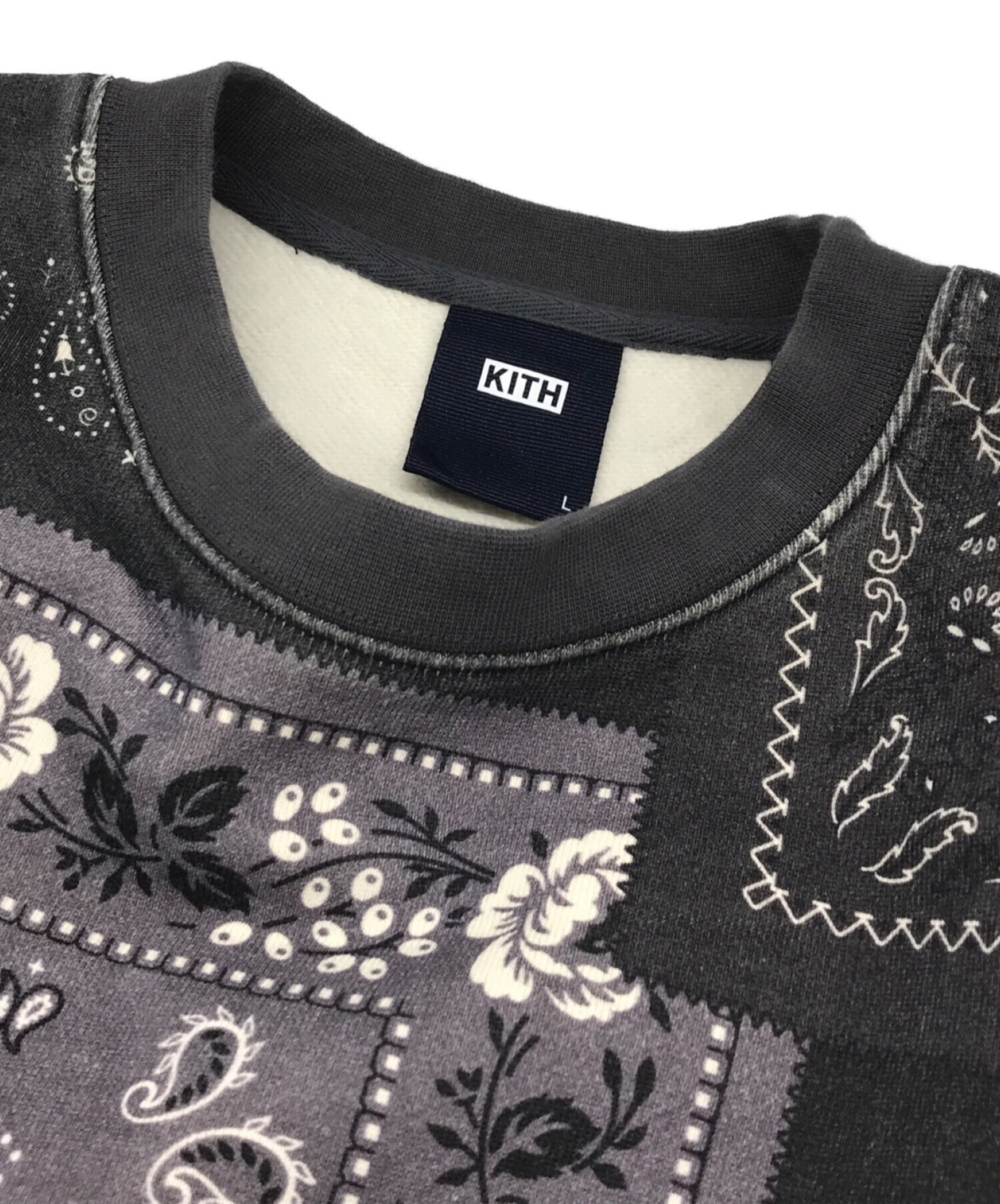 KITH (キス) Paisley Crewneck グレー サイズ:L