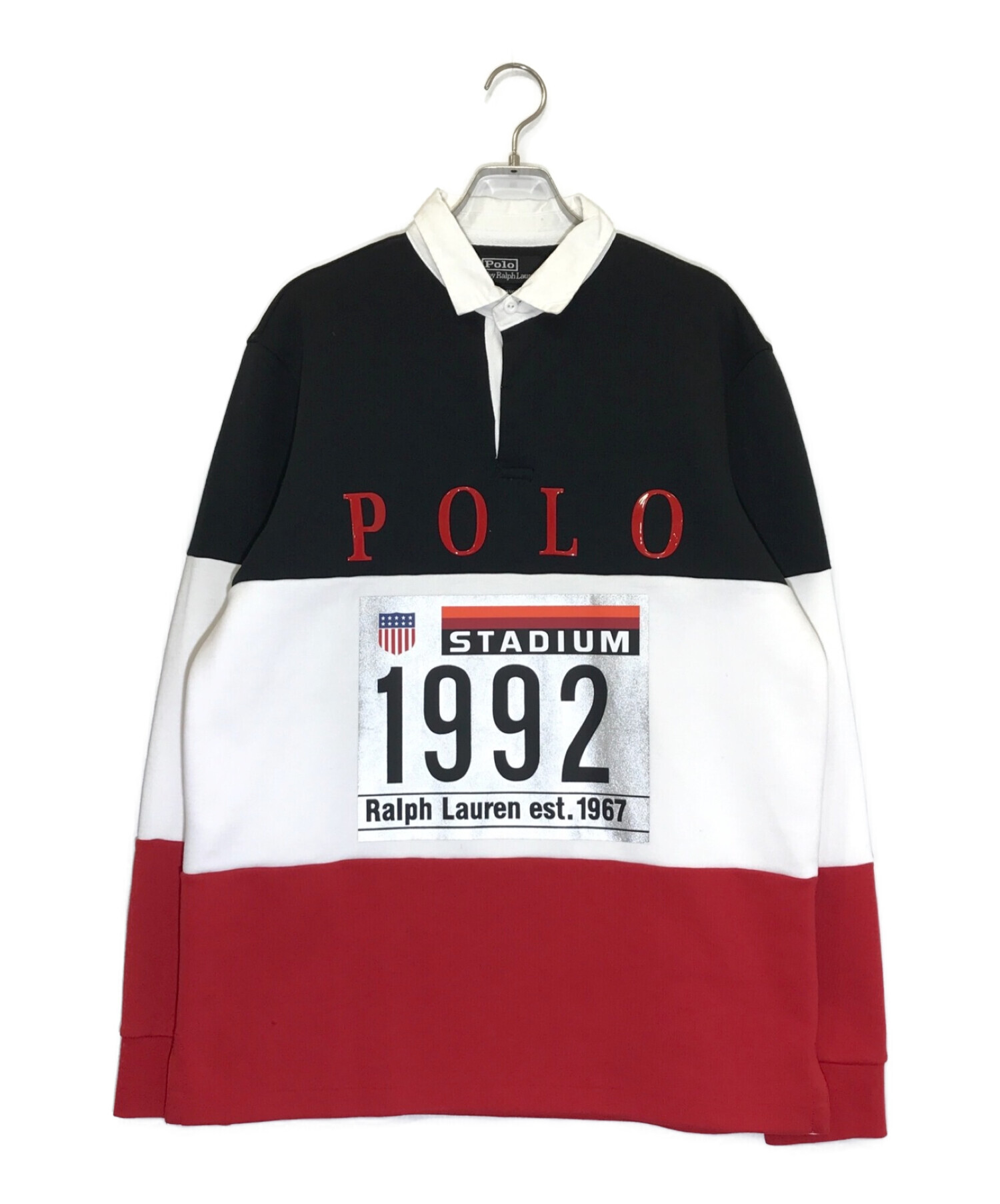 POLO RALPH LAUREN (ポロ・ラルフローレン) Winter Stadiumラガーシャツ レッド サイズ:M