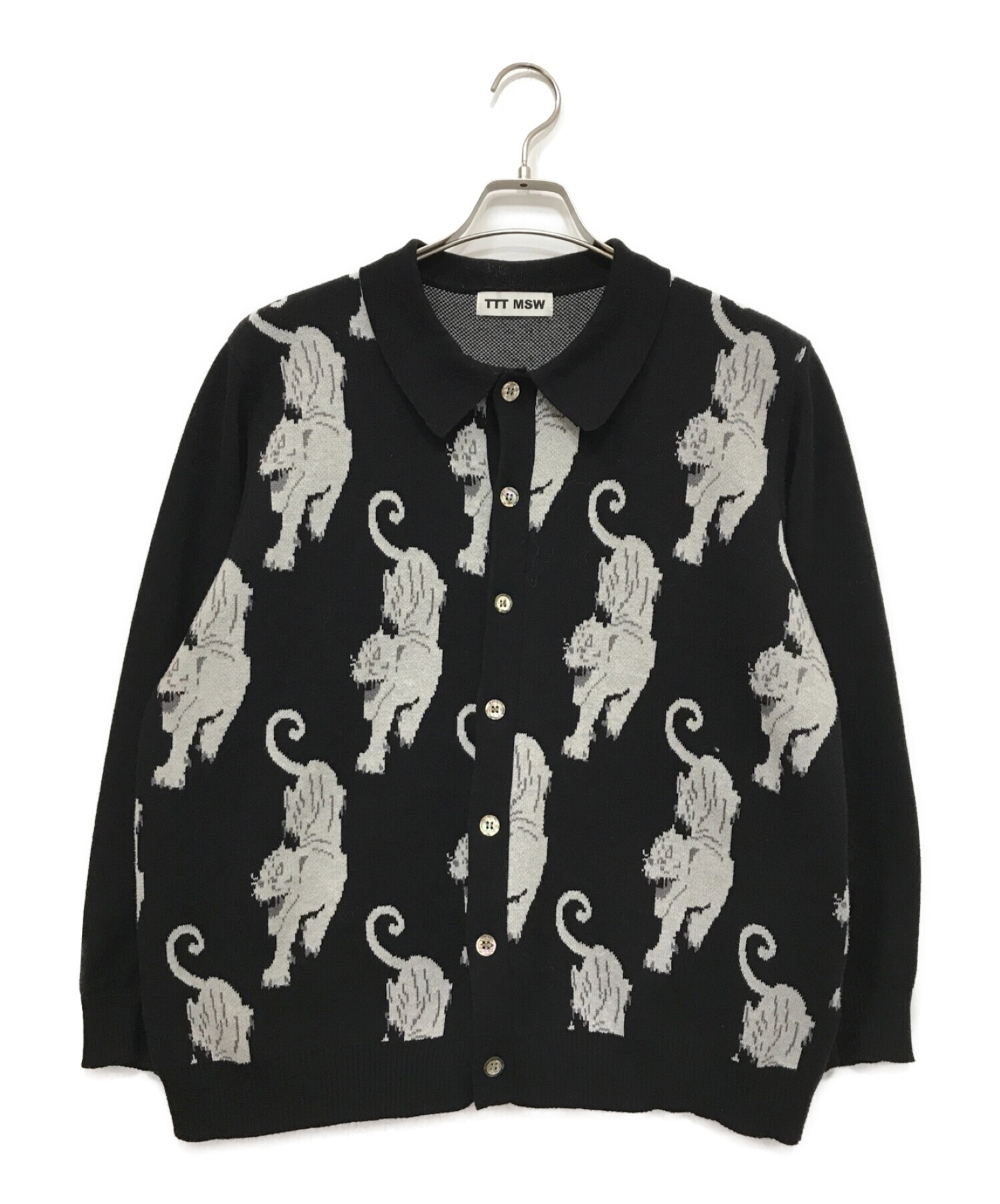 TTT MSW (ティーモダンストリートウェア) Panther Knit Cardigan ブラック サイズ:M