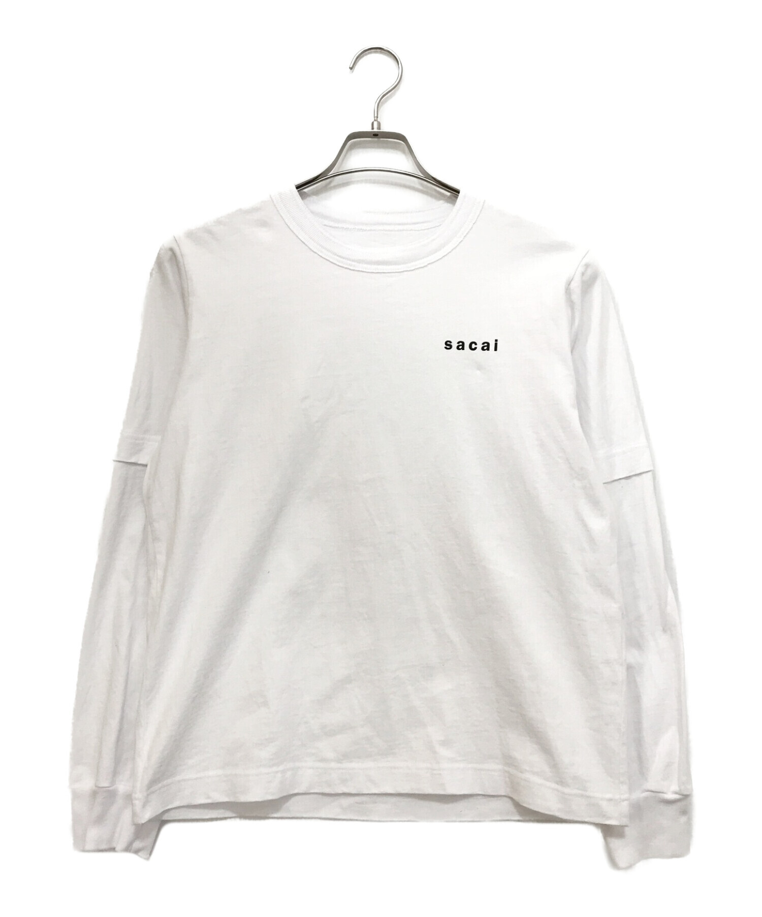 sacai (サカイ) AGAIN＆AGAIN＆AGAIN L／S T-Shirt ホワイト サイズ:1