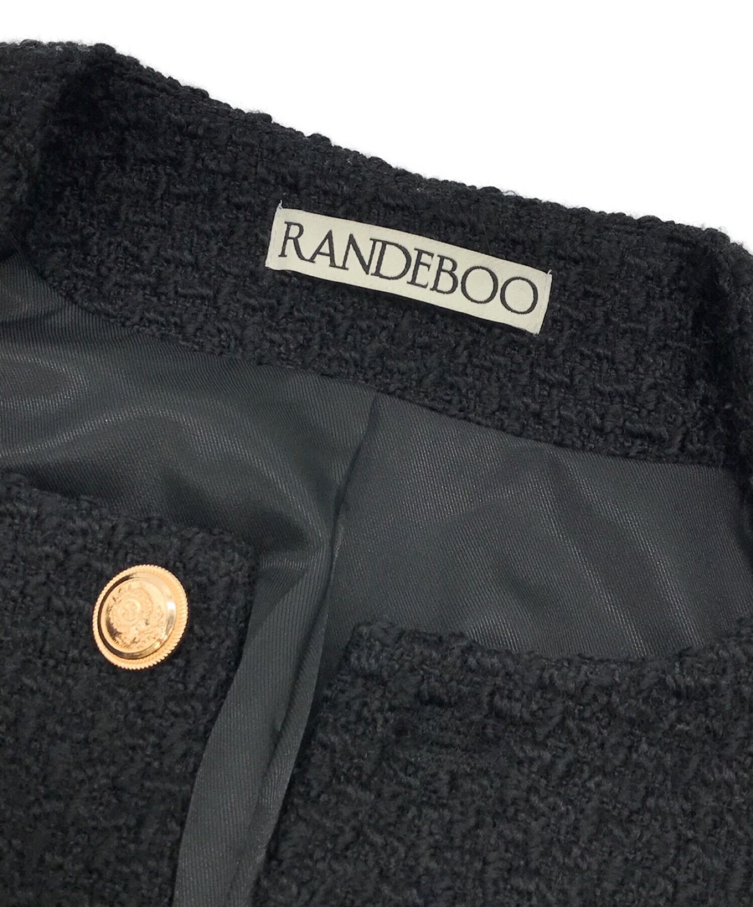 RANDEBOO（ランデブー） ツイードジャケット ブラック 新品未使用 