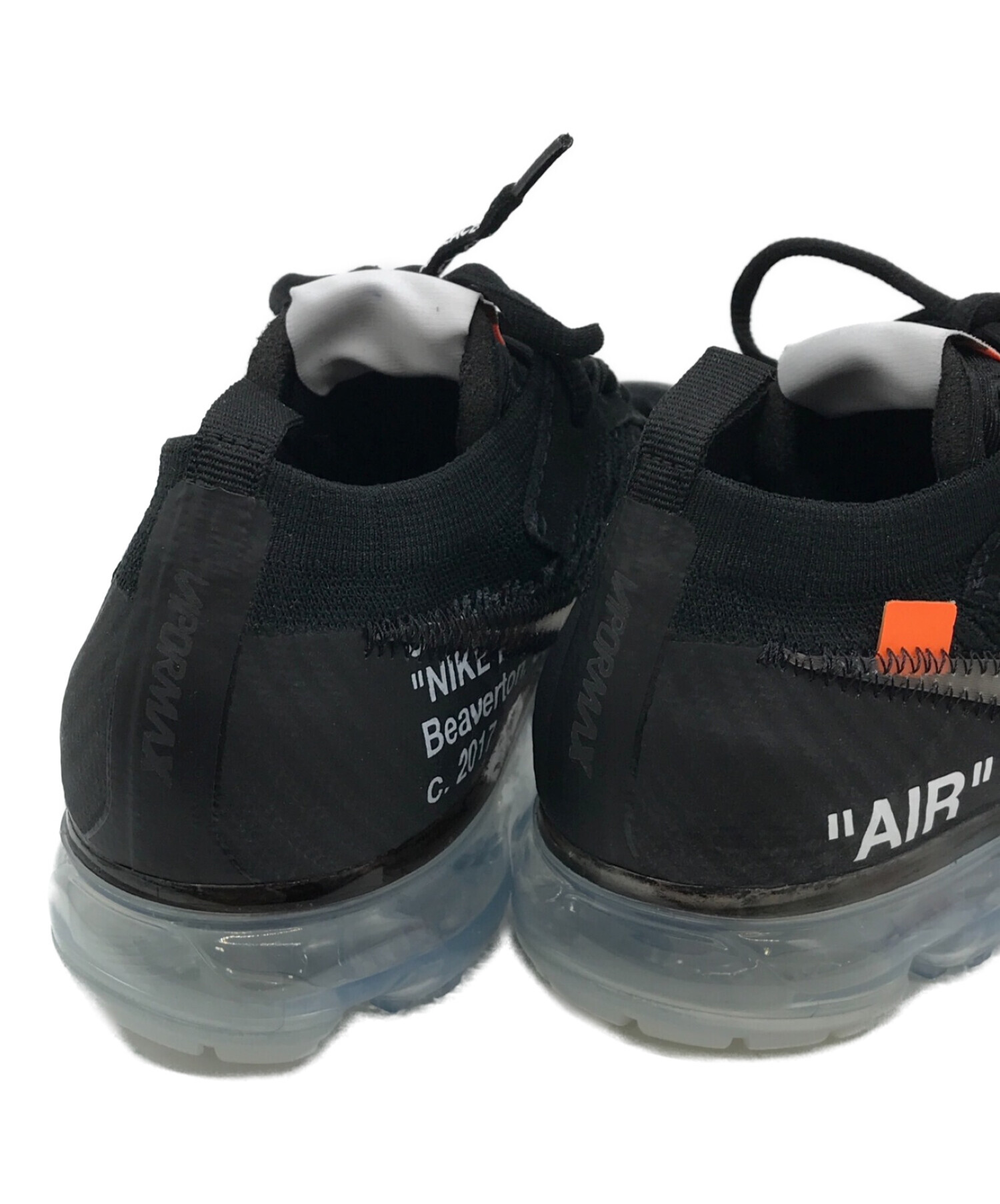 NIKE×OFF WHITE (ナイキ×オフホワイト) NIKE AIR VAPORMAX FK ブラック サイズ:25.5cm