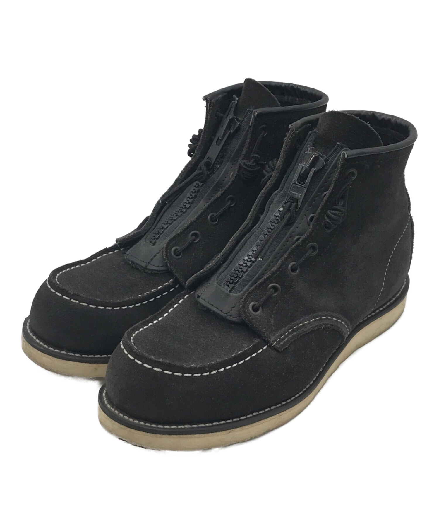 RED WING ×BEAMS (レッドウィング×ビームス) 別注ジッパーユニット ラフアウト ブラック サイズ:27cm