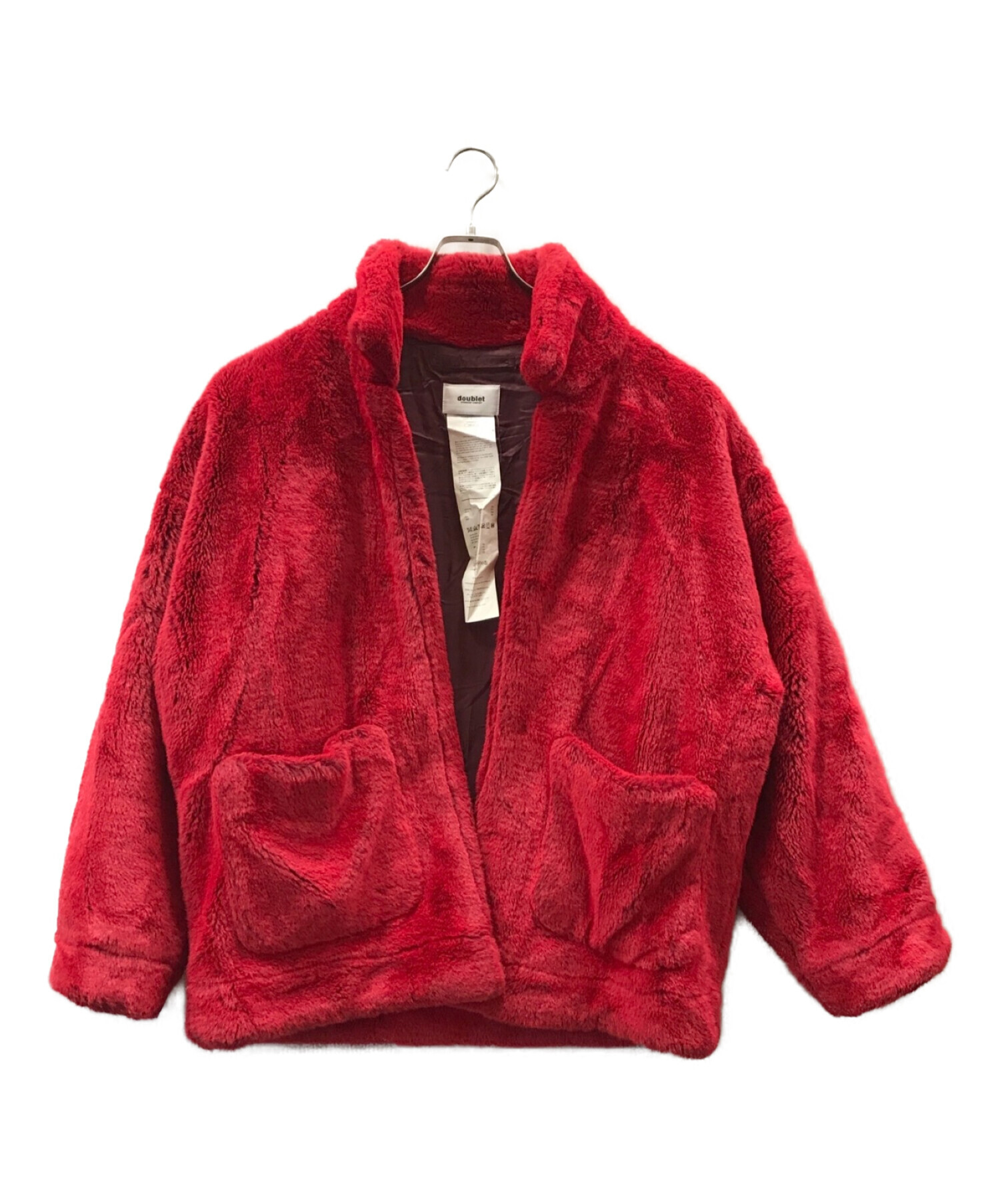 doublet (ダブレット) 19AW HAND PAINTED FUR JACKET レッド サイズ:M