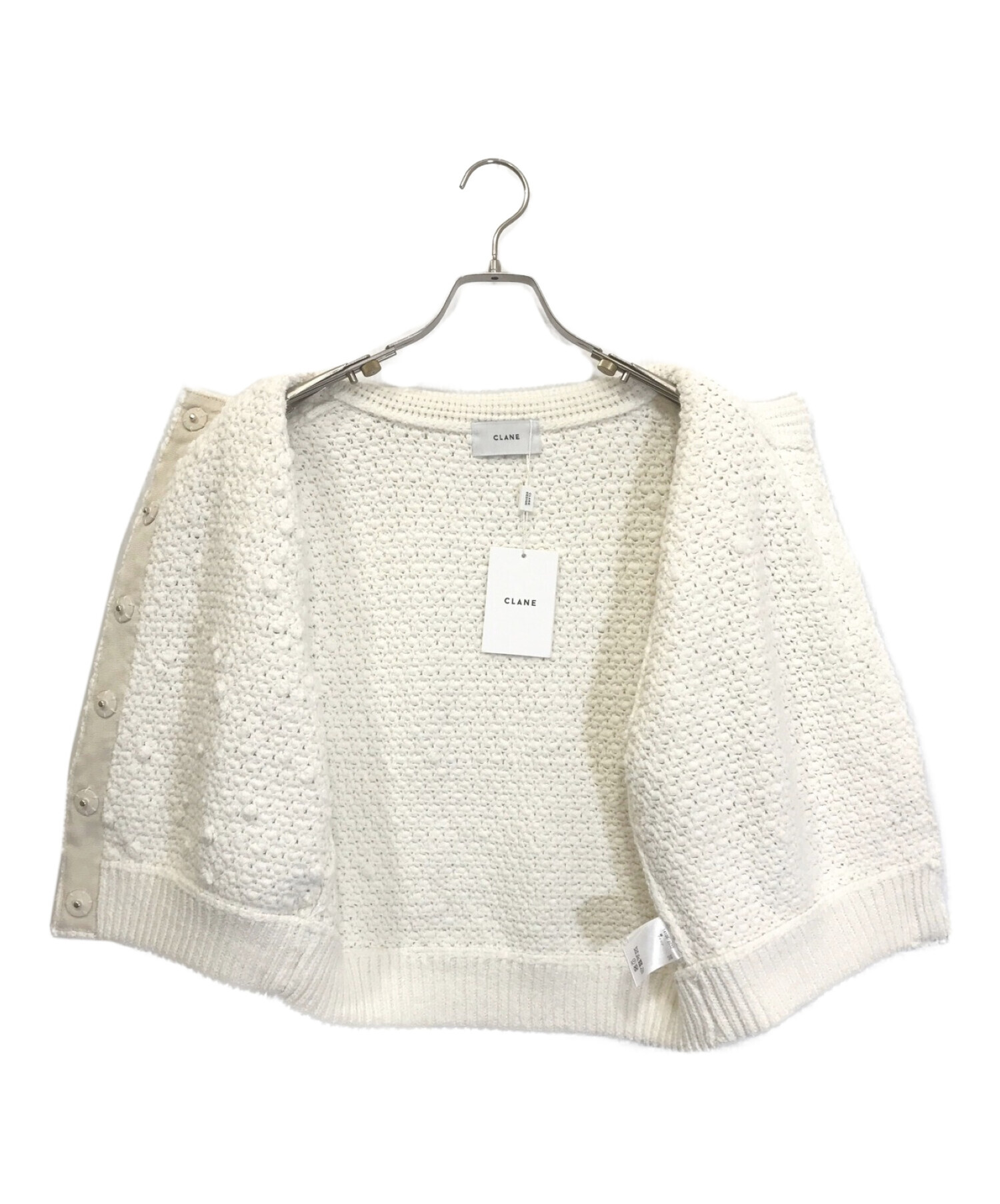 中古・古着通販】CLANE (クラネ) 3D DOT HALF SLEEVE KNIT CARDIGAN