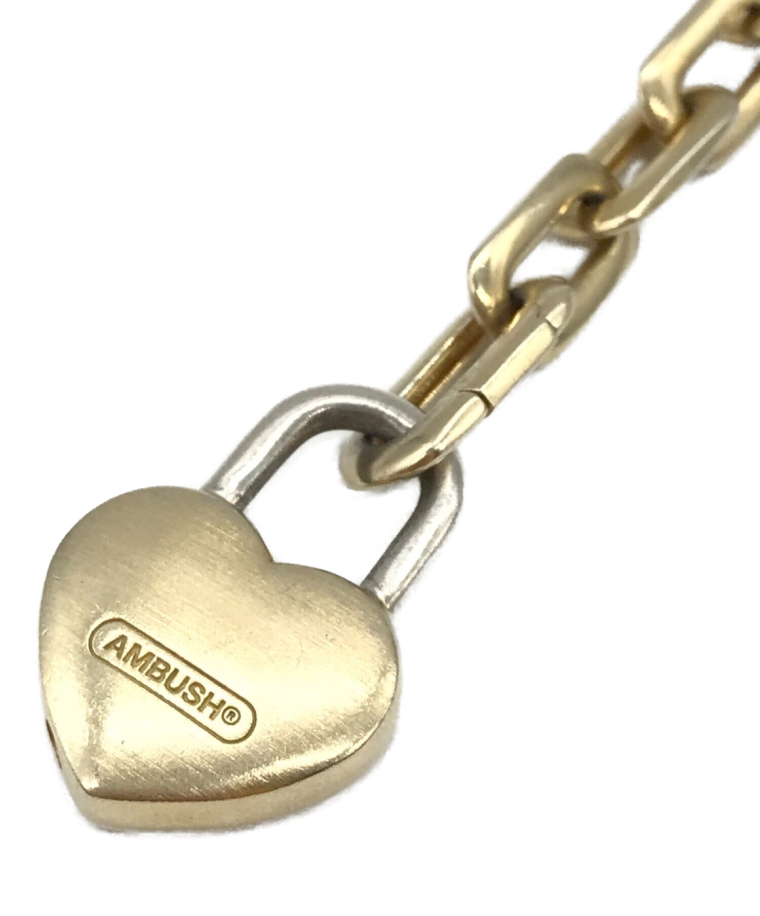 AMBUSH (アンブッシュ) SMALL HEART PADLOCK CHAIN BRACELET ゴールド サイズ:下記参照