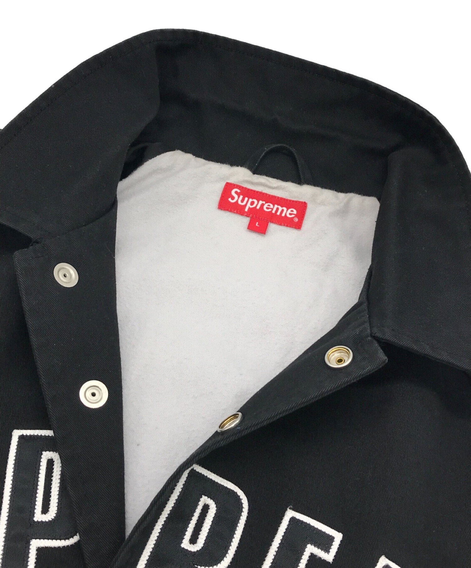 Supreme (シュプリーム) Twill Coaches Jacket ブラック サイズ:L