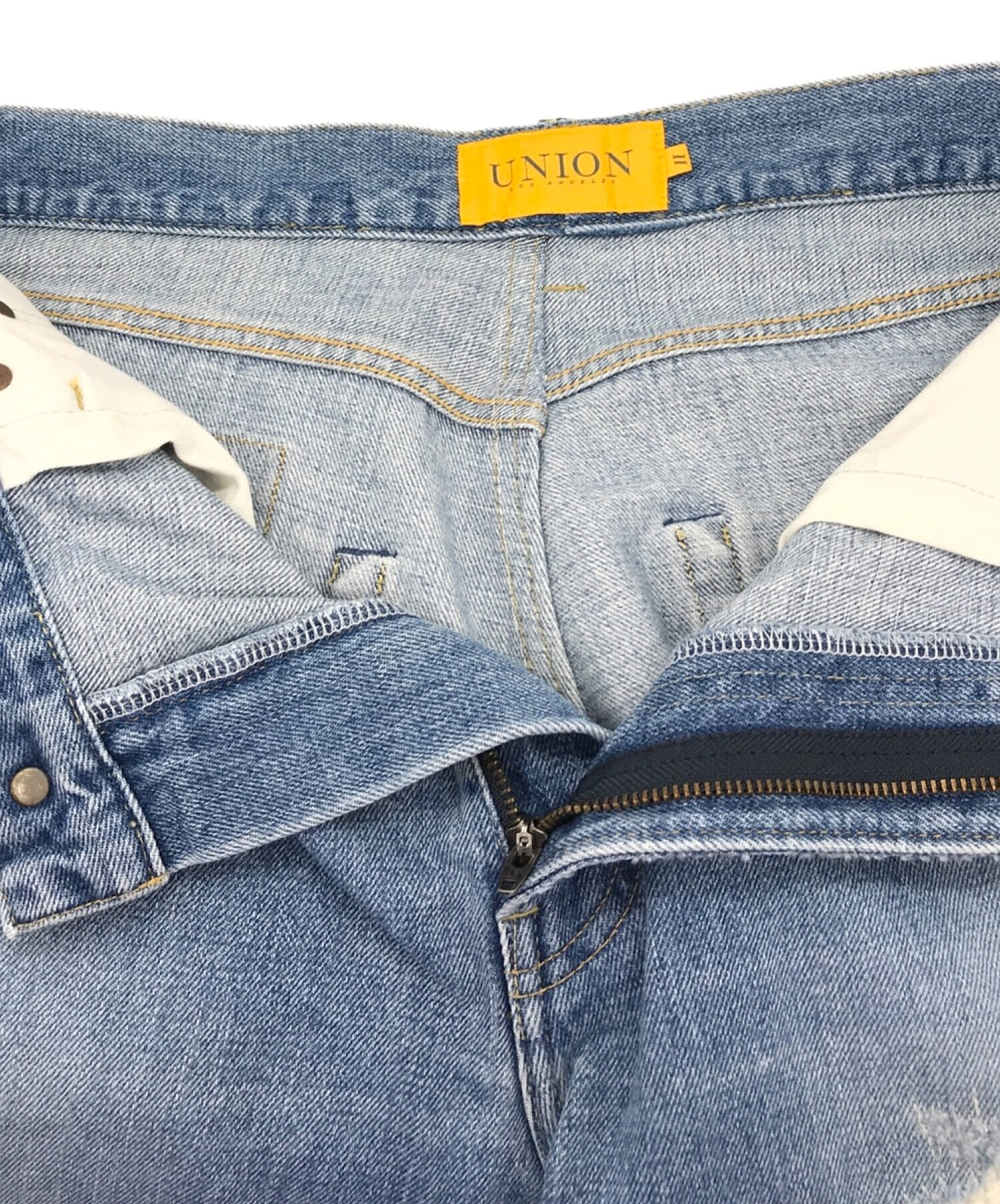 UNION (ユニオン) ORIGINAL CRASHED DENIM JEAN ブルー サイズ:2