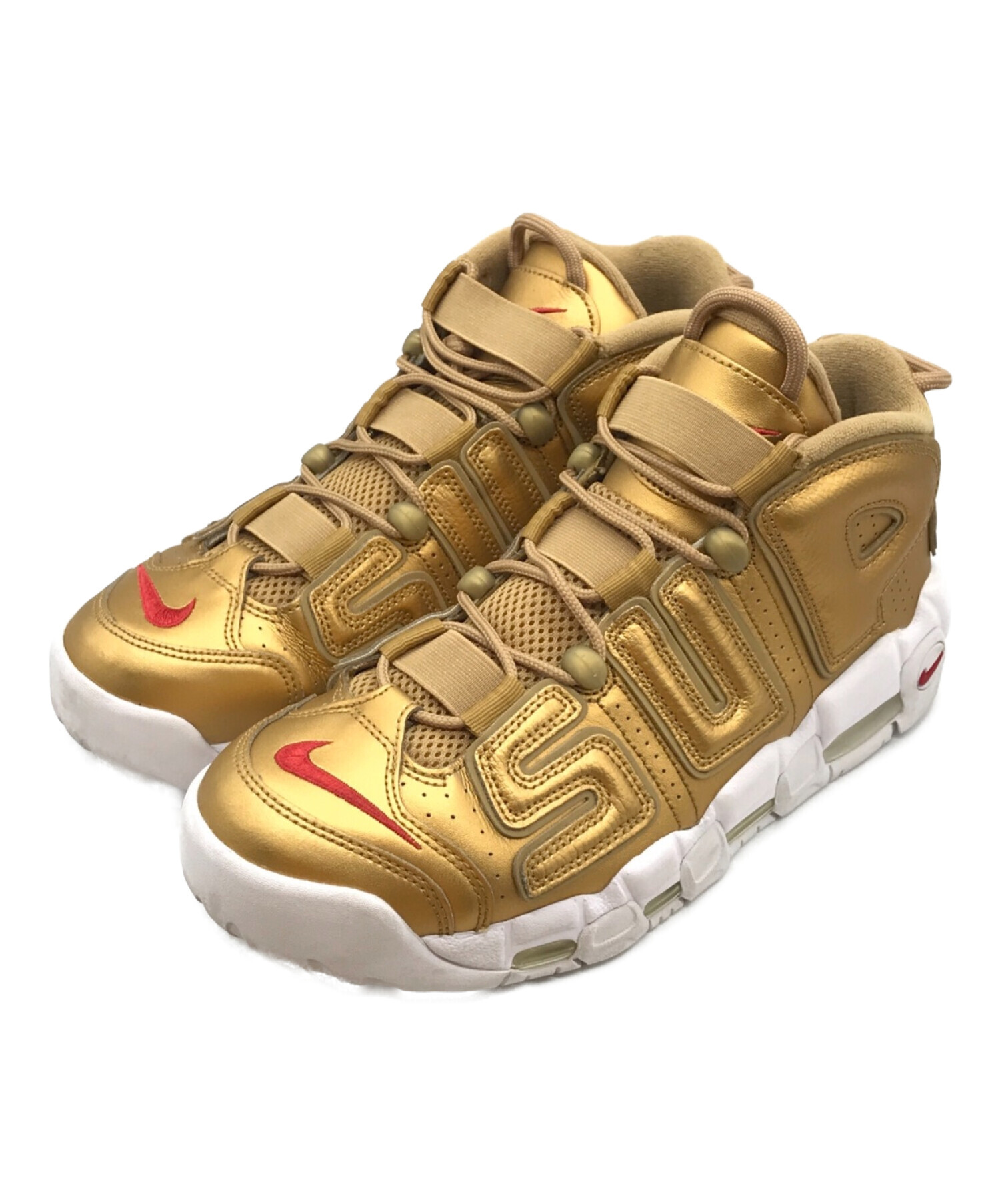 NIKE (ナイキ) AIR MORE UPTEMPO ゴールド サイズ:27.5cm