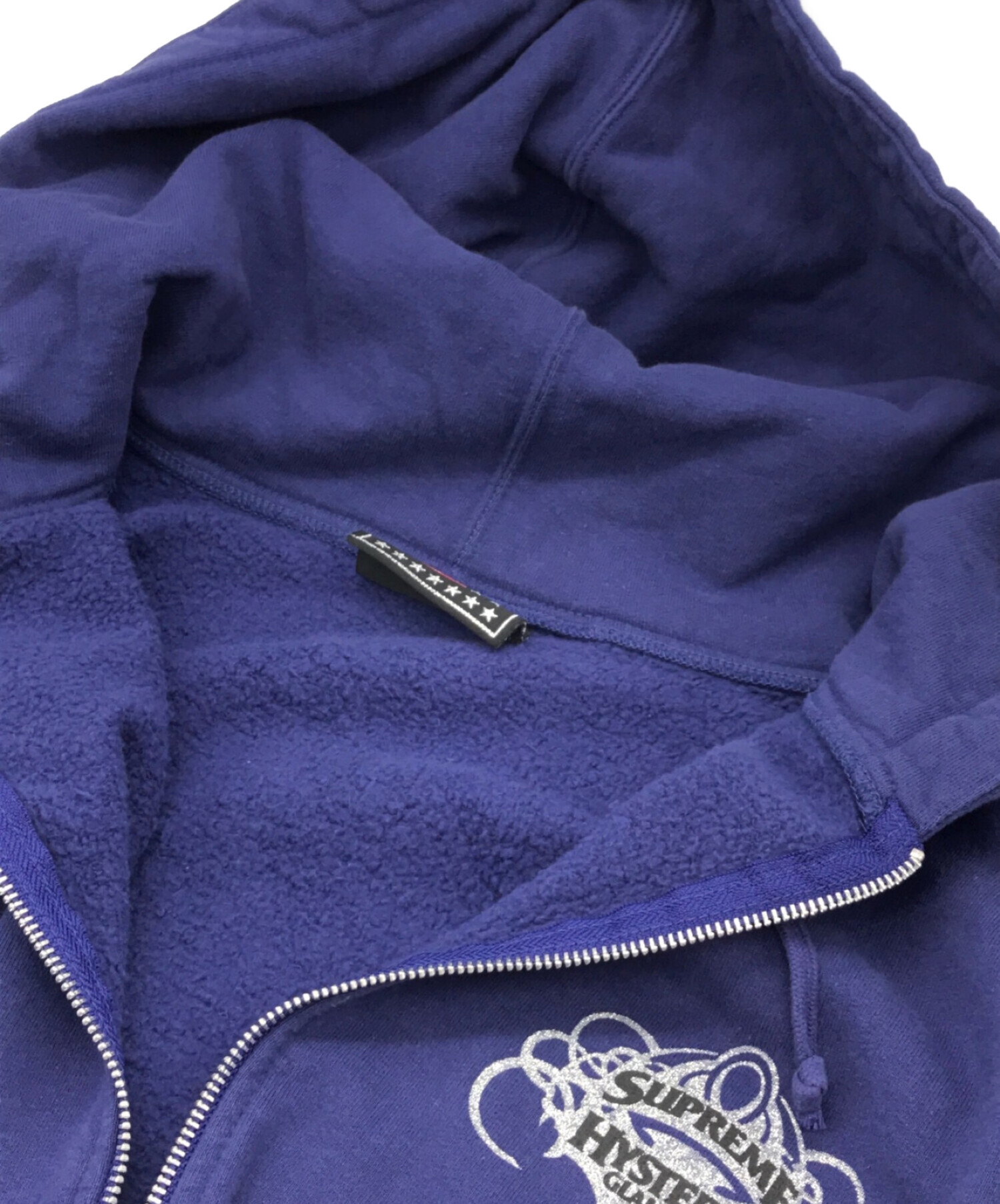 SUPREME (シュプリーム) Hysteric Glamour (ヒステリックグラマー) Zip Up Hooded Sweatshirt  ネイビー サイズ:XL