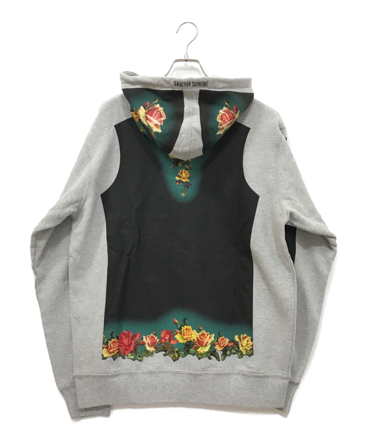 SUPREME (シュプリーム) Jean Paul GAULTIER (ジャンポールゴルチエ) Floral Print Hooded  Sweatshirt グレー サイズ:L