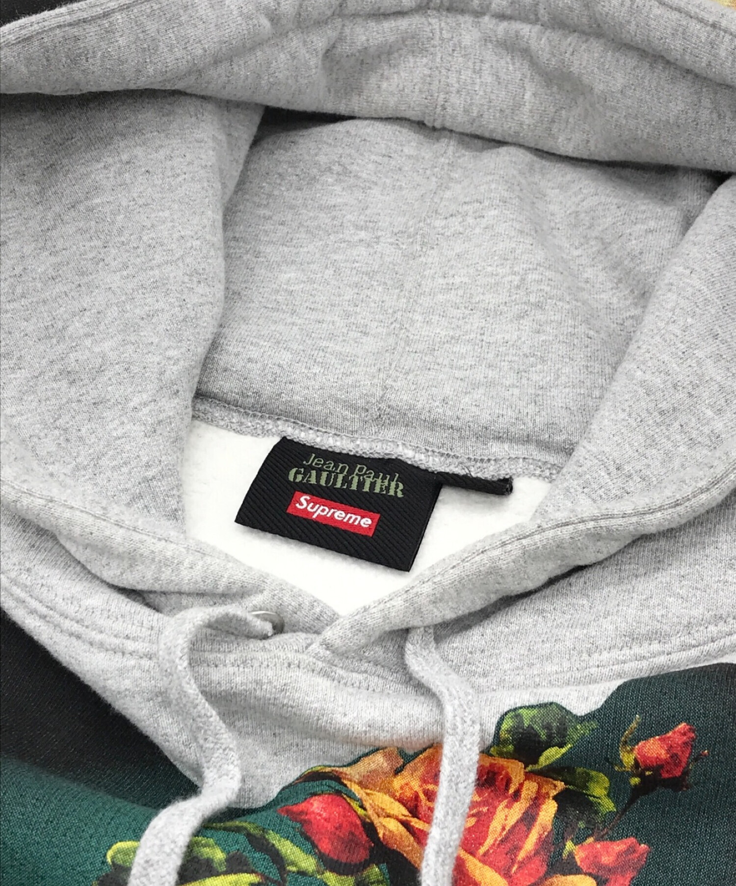 SUPREME (シュプリーム) Jean Paul GAULTIER (ジャンポールゴルチエ) Floral Print Hooded  Sweatshirt グレー サイズ:L