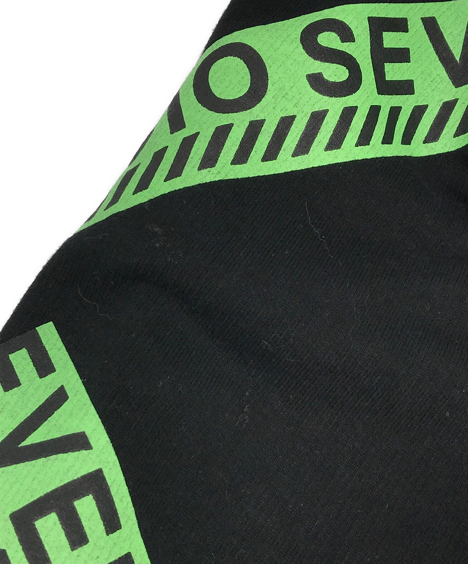 STUDIO SEVEN (スタジオ セブン) Full Green Caution Hoodie ブラック サイズ:M