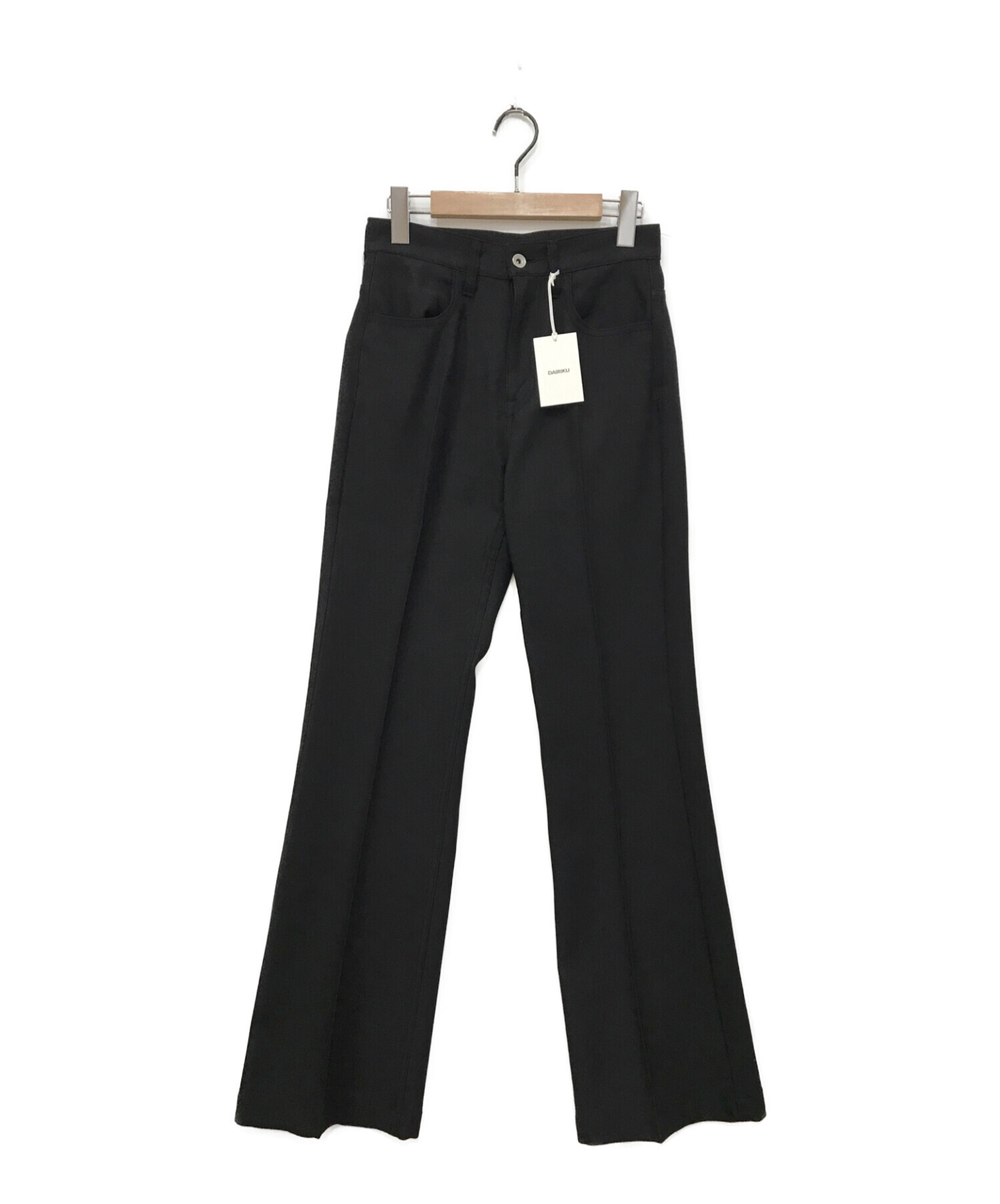 DAIRIKU (ダイリク) FLARE PRESSED PANTS ブラック サイズ:25