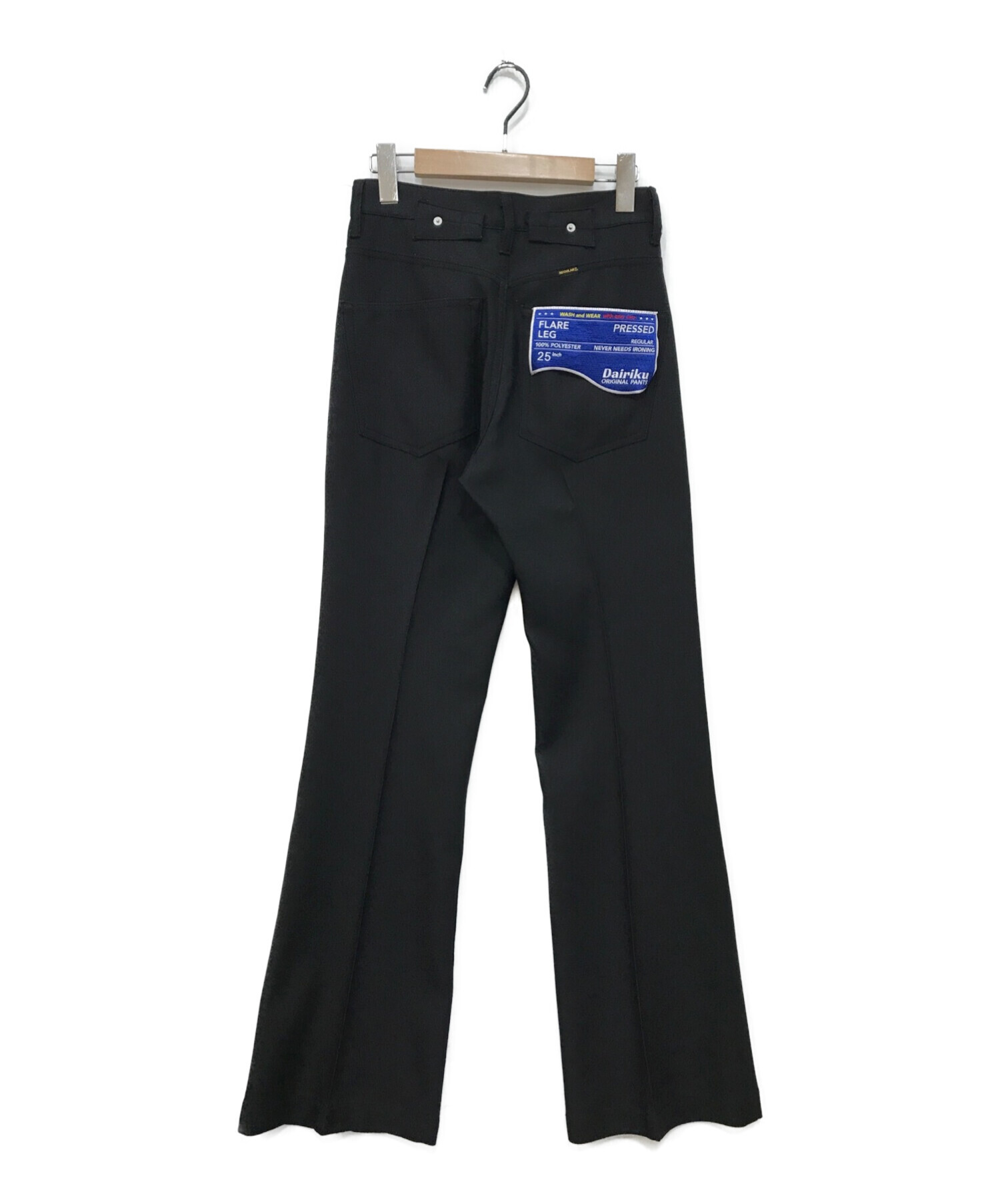 中古・古着通販】DAIRIKU (ダイリク) FLARE PRESSED PANTS ブラック