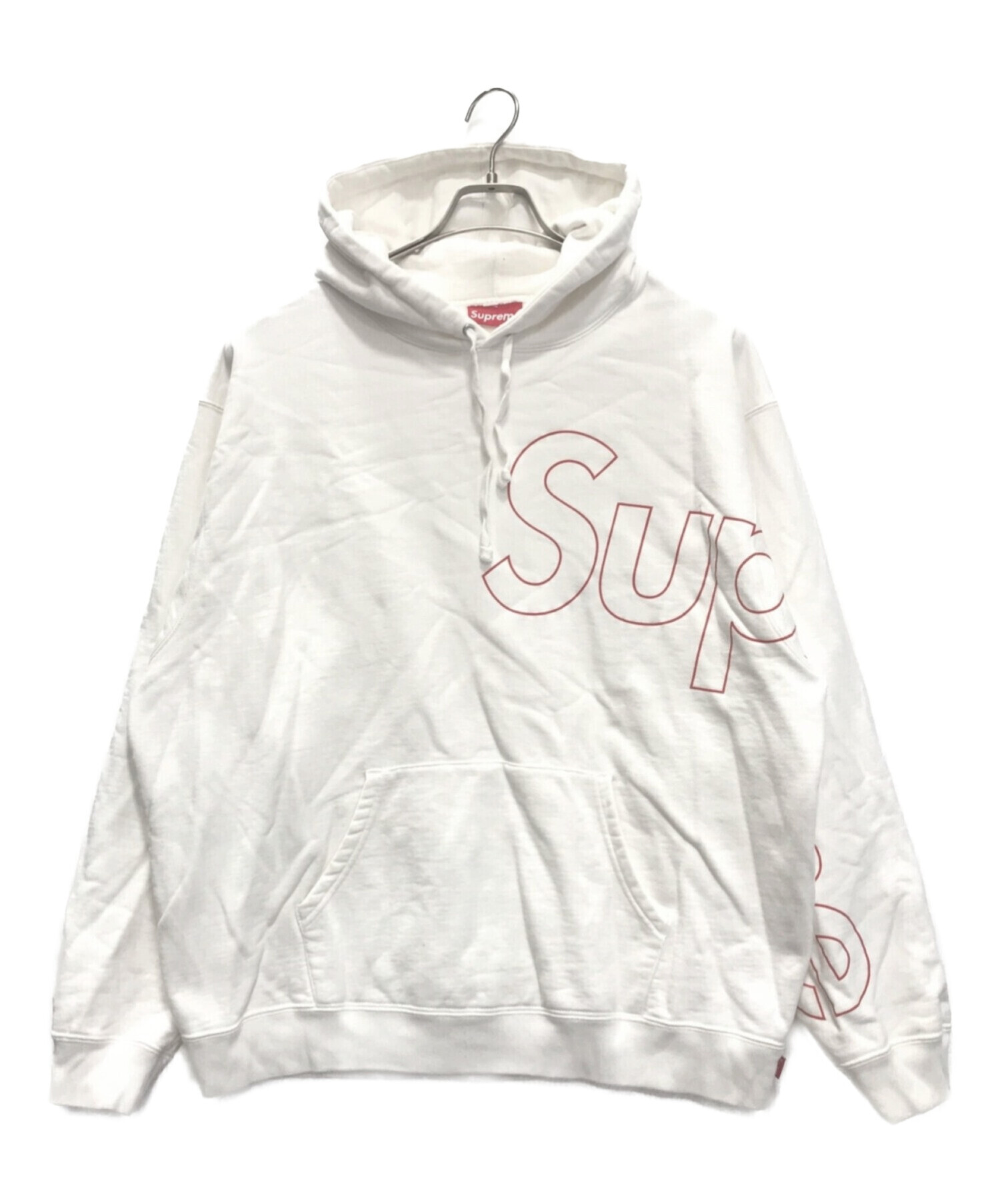 SUPREME (シュプリーム) reflective hooded sweatshirt ホワイト サイズ:L