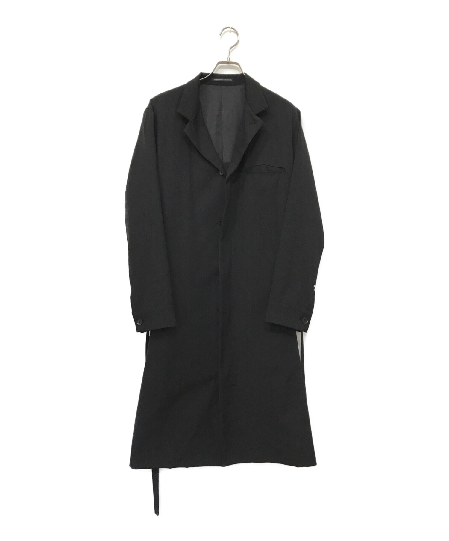 Y's (ワイズ) ウールギャバステンカラーコート ブラック サイズ:2