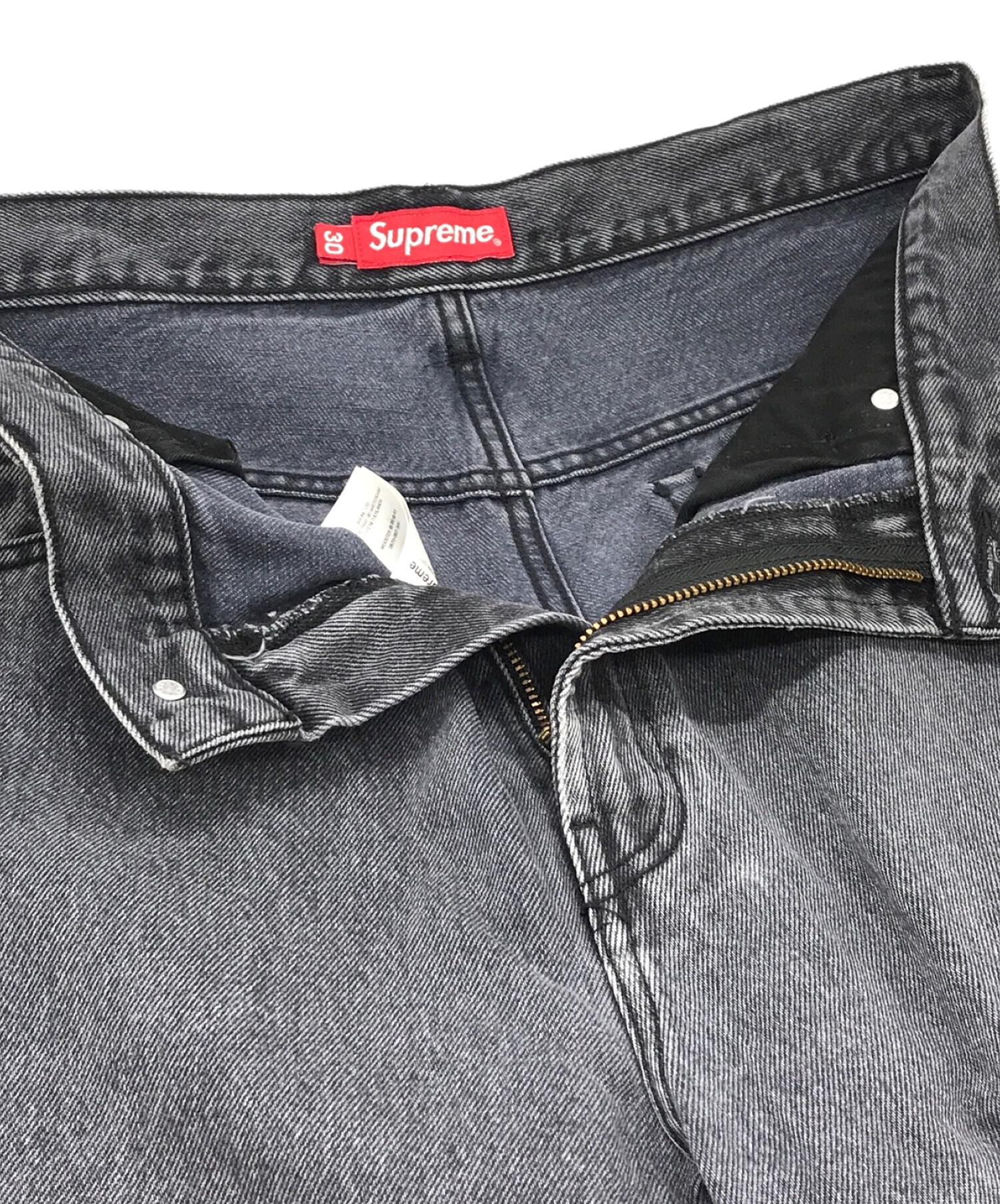 SUPREME (シュープリーム) Baggy Jean Washed Black グレー サイズ:30