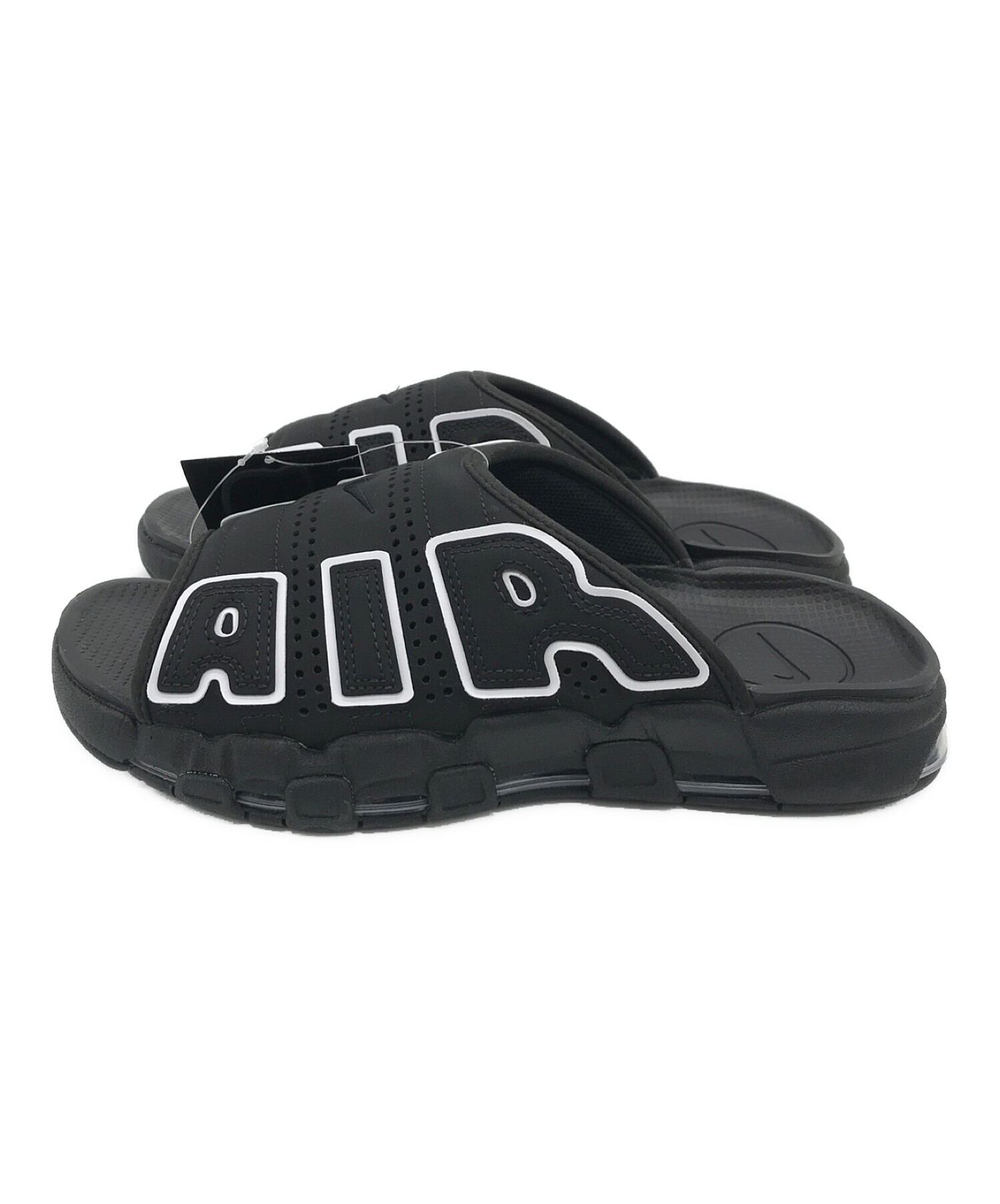 NIKE (ナイキ) AIR MORE UPTEMPO SLIDE BLACK/WHITE ブラック サイズ:27cm