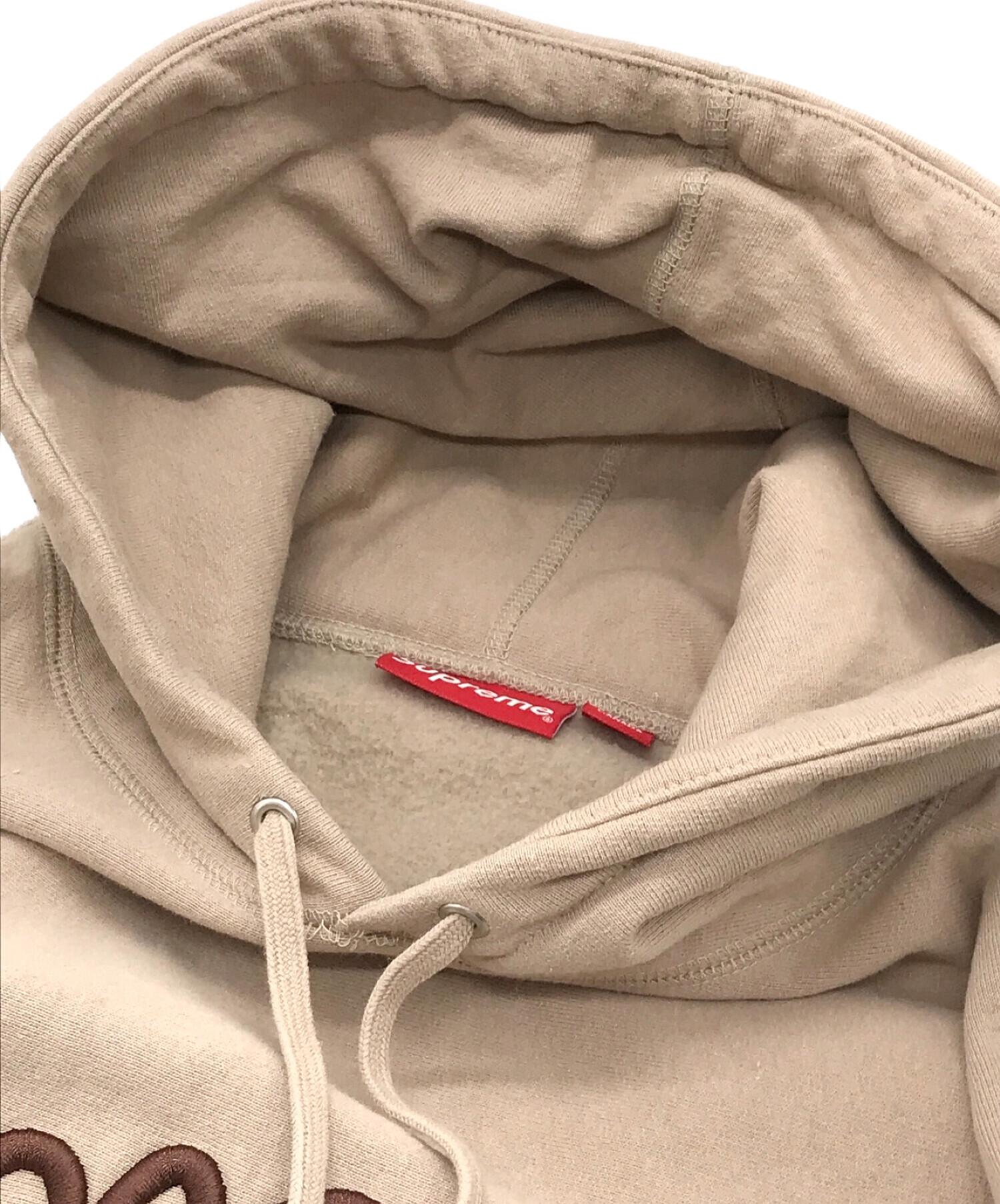 Supreme (シュプリーム) Raised Handstyle Hooded Sweatshirt ブラウン サイズ:L