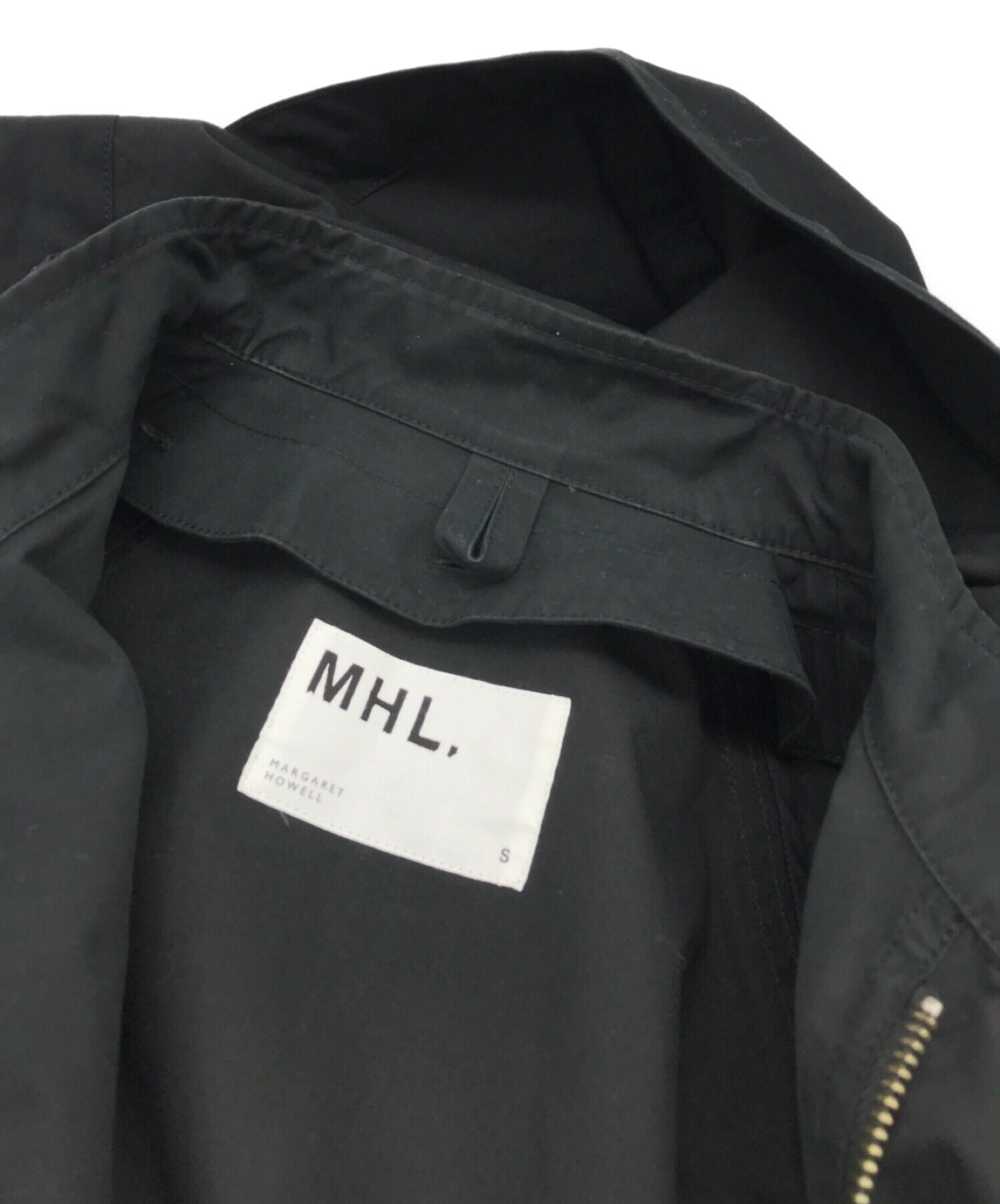 MHL (エムエイチエル) HIGHCOUNT COTTON POPLIN COAT ブラック サイズ:S