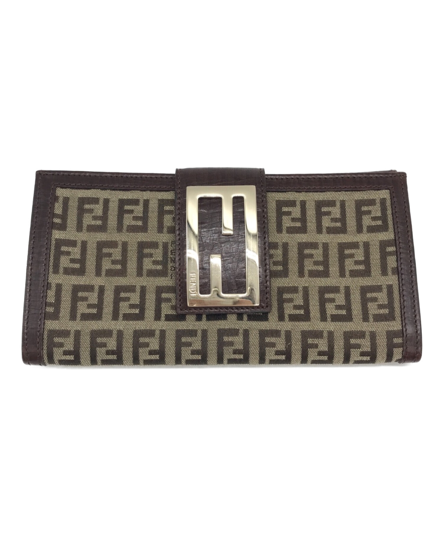 中古・古着通販】FENDI (フェンディ) ズッカ柄Wホックロングウォレット ブラウン サイズ:下記参照｜ブランド・古着通販  トレファク公式【TREFAC FASHION】スマホサイト