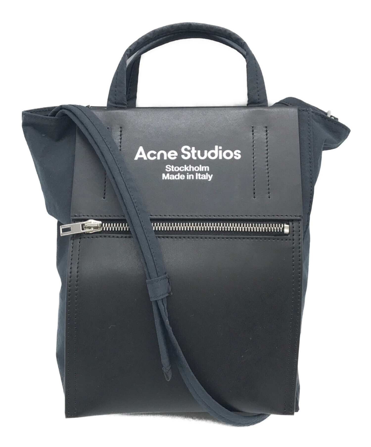 ACNE STUDIOS (アクネストゥディオズ) ペイパリーナイロントートバッグ ブラック サイズ:下記参照