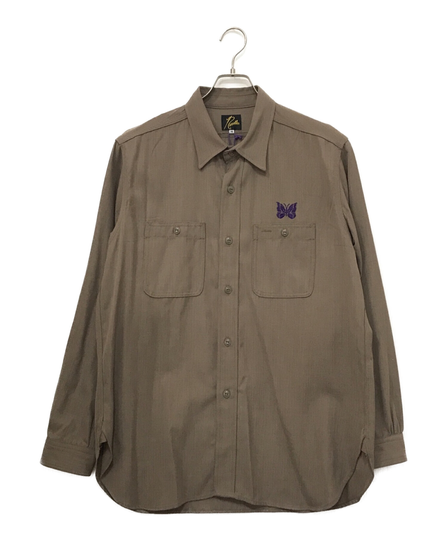 Needles (ニードルズ) Work Shirt - R/W Gabadine Twill ブラウン サイズ:M