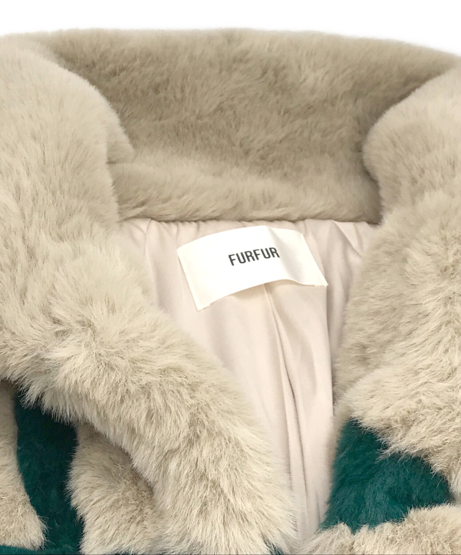 中古・古着通販】FURFUR (ファーファー) エコファーチェックブルゾン