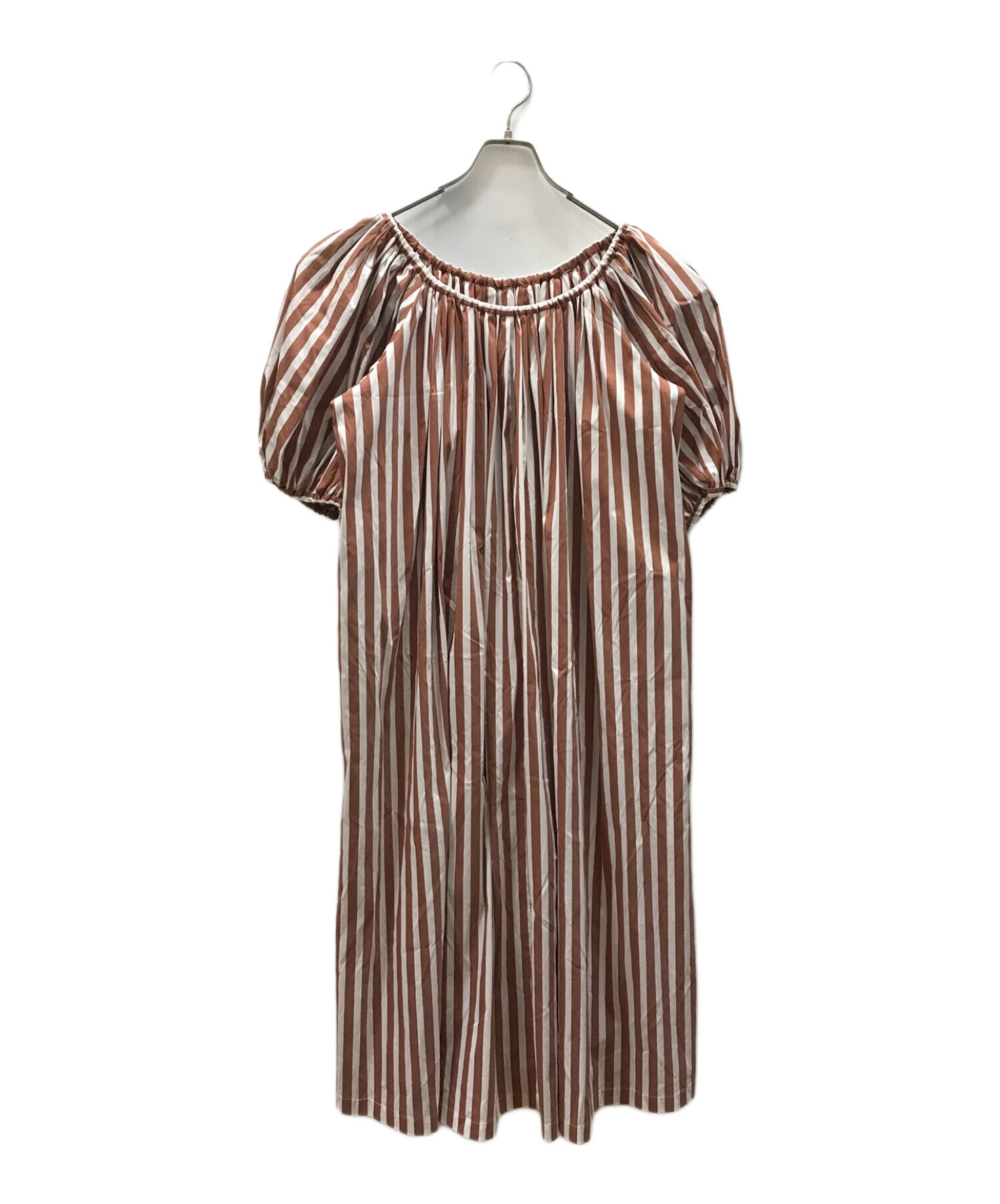 中古・古着通販】UHR (ウーア) Puff Sleeve Off shoulder Dress ブラウン サイズ:36｜ブランド・古着通販  トレファク公式【TREFAC FASHION】スマホサイト