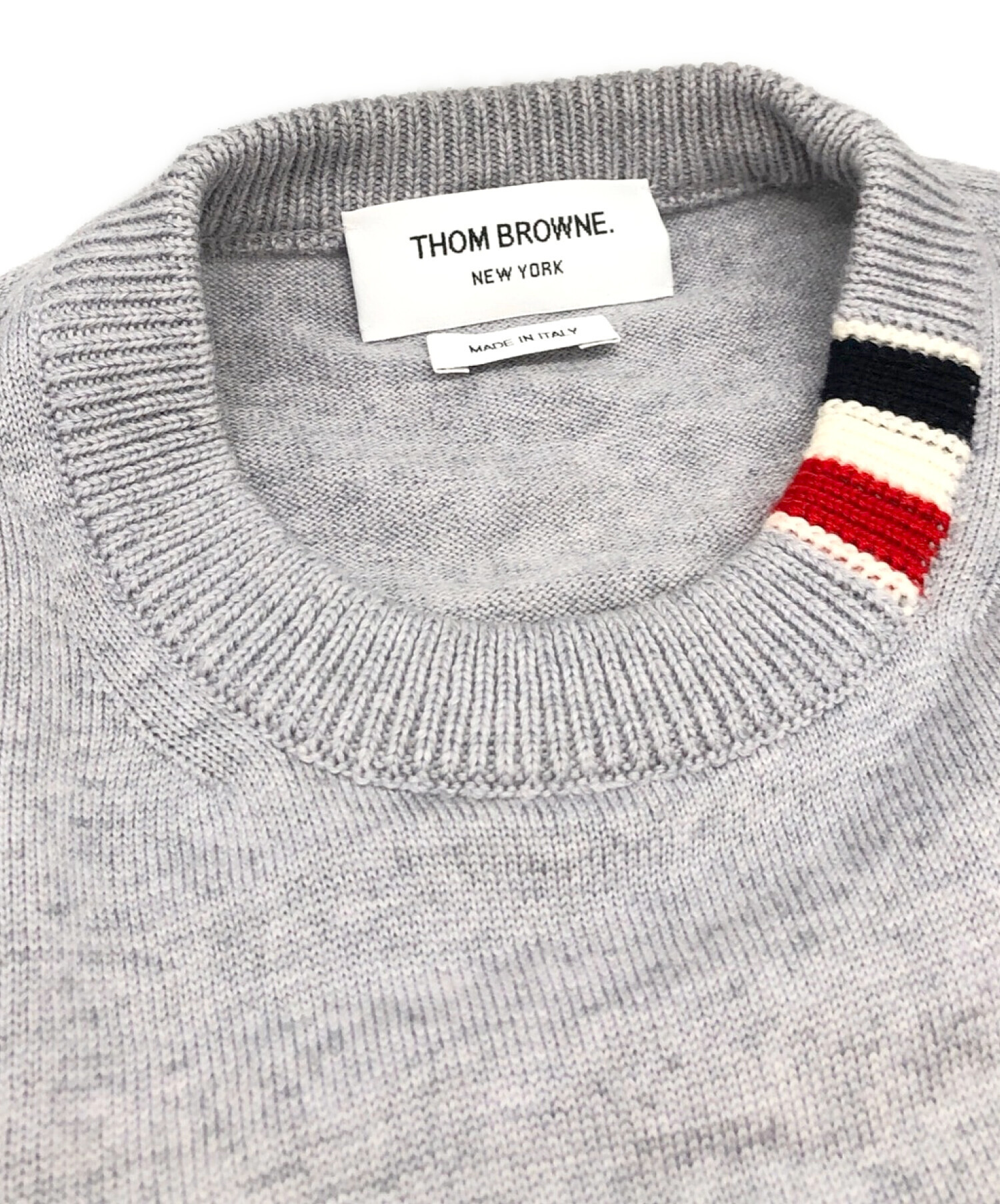 Thom Browne (トムブラウン) ファインメリノウールニット グレー サイズ:1