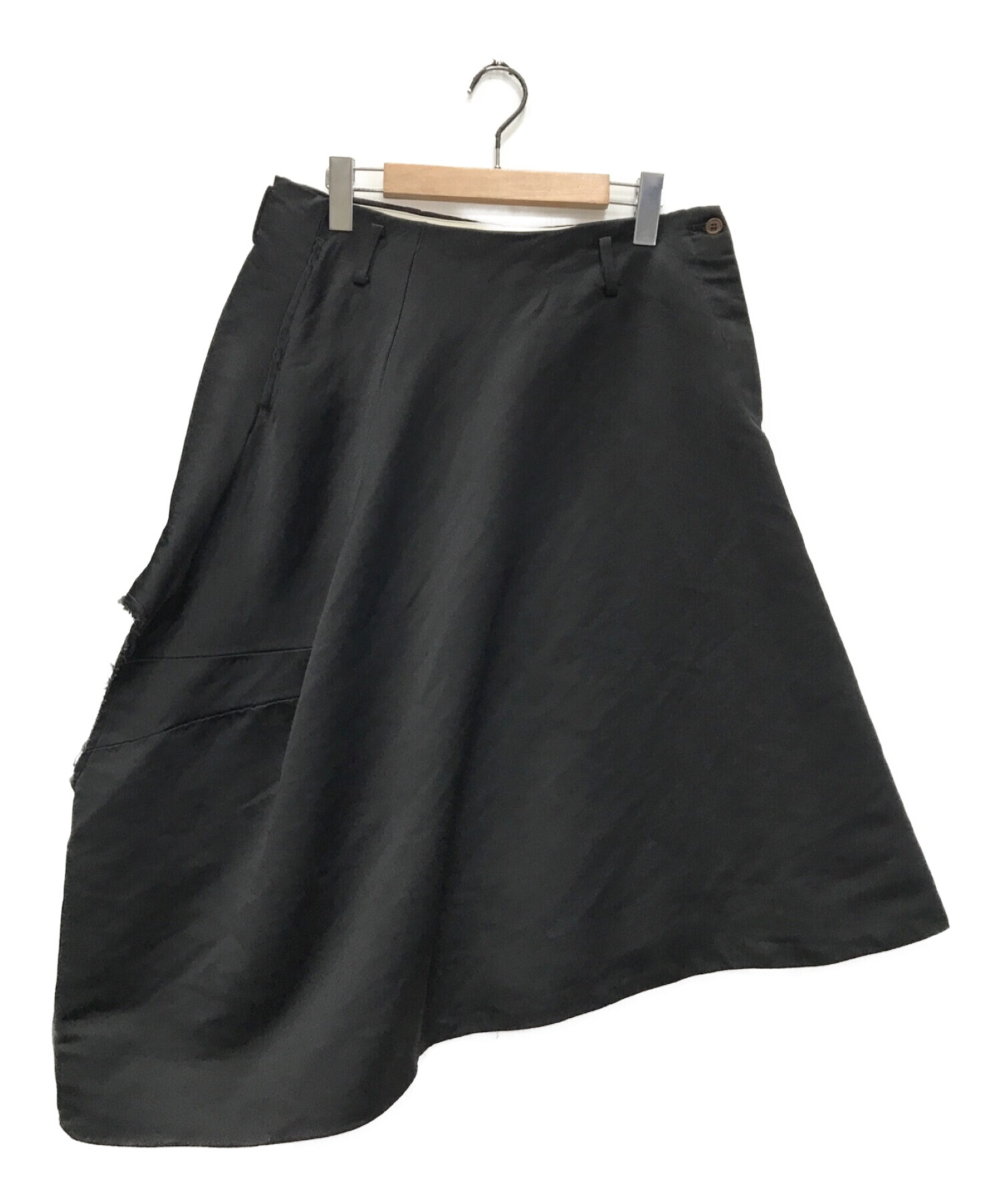 COMME des GARCONS HOMME PLUS (コムデギャルソンオムプリュス) 変形デザインスカート ブラック サイズ:S