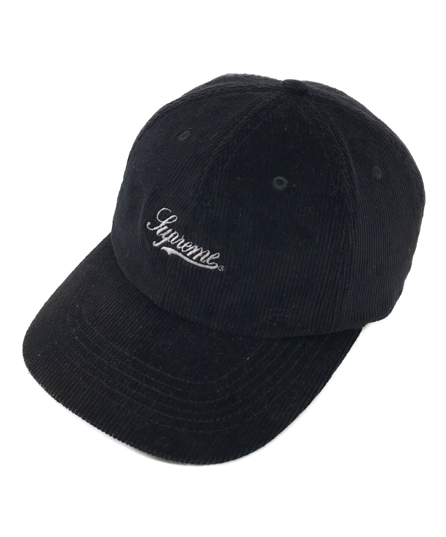 Supreme (シュプリーム) Script Corduroy 6-Panel Cap ブラック サイズ:下記参照