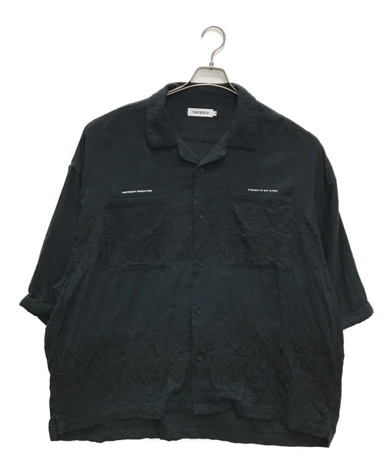 TIGHTBOOTH PRODUCTION (タイトブースプロダクション) DIAMOND ROLL-UP SHIRT ブラック サイズ:L