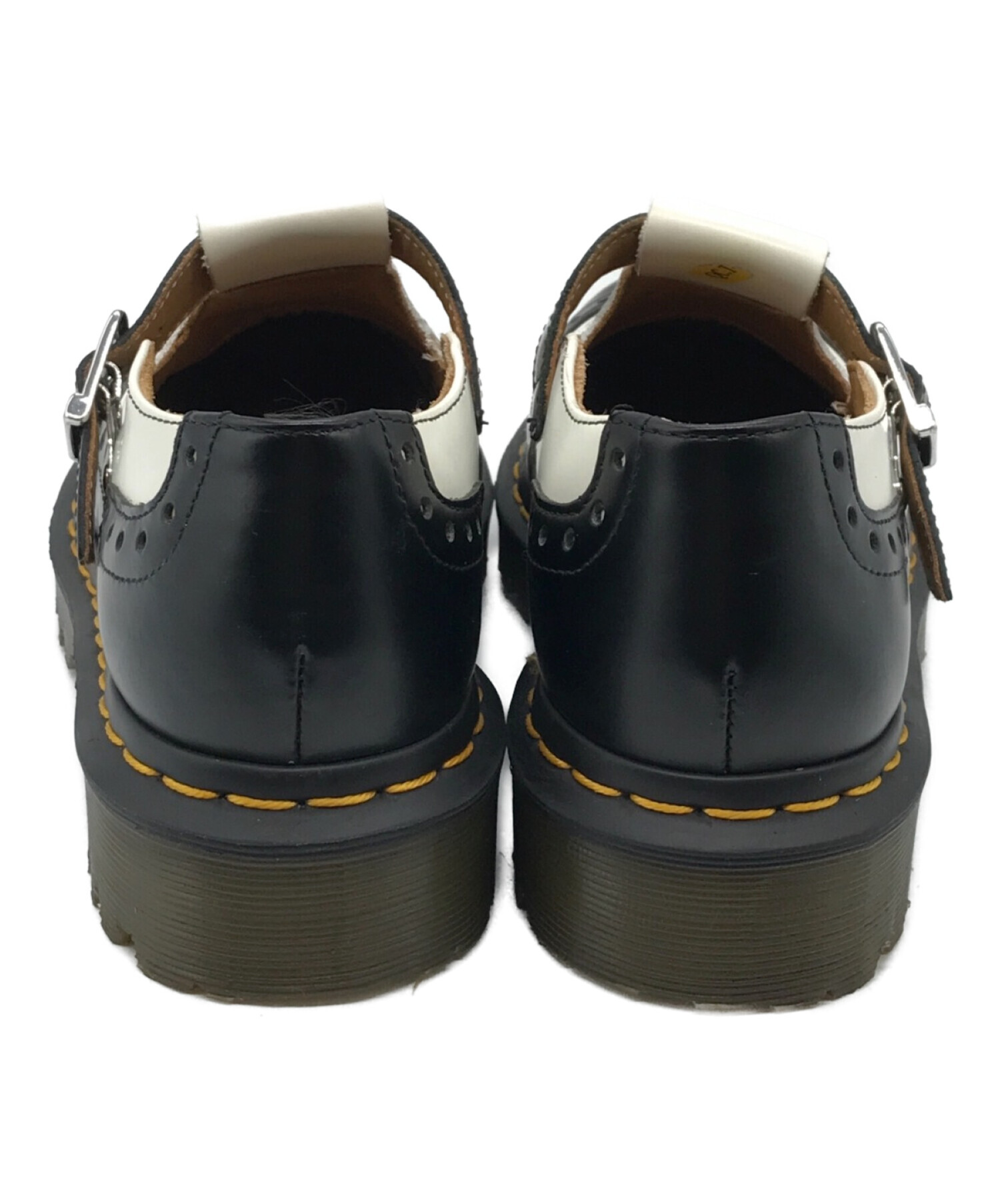 Dr.Martens (ドクターマーチン) DEMIZE BROGUE T BAR シューズ ブラック×ホワイト サイズ:UK4