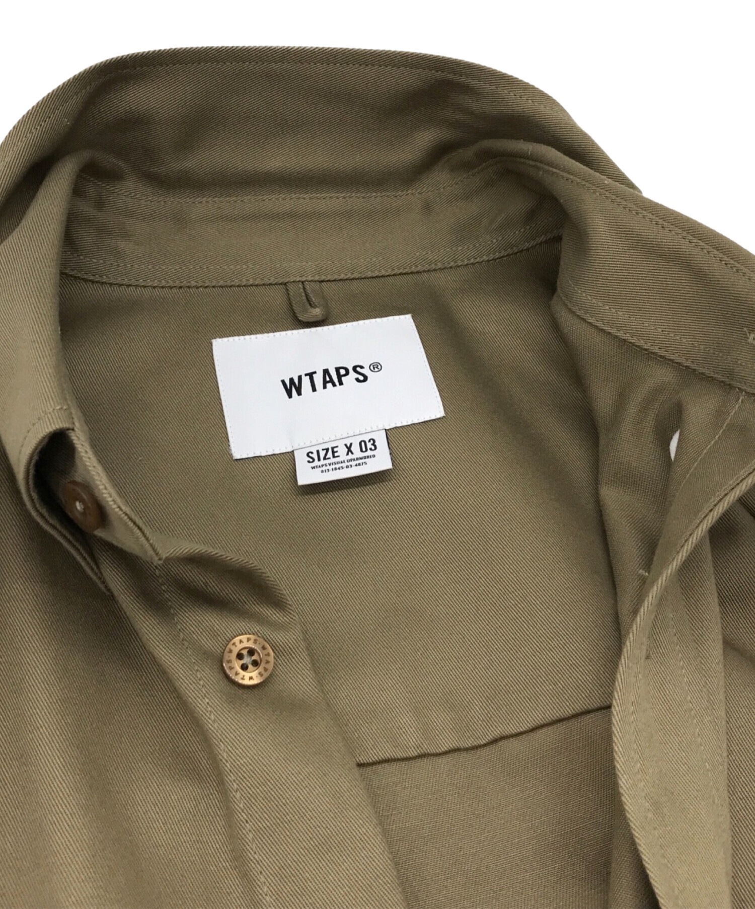 中古・古着通販】WTAPS (ダブルタップス) LS/COTTON.TWILL ベージュ