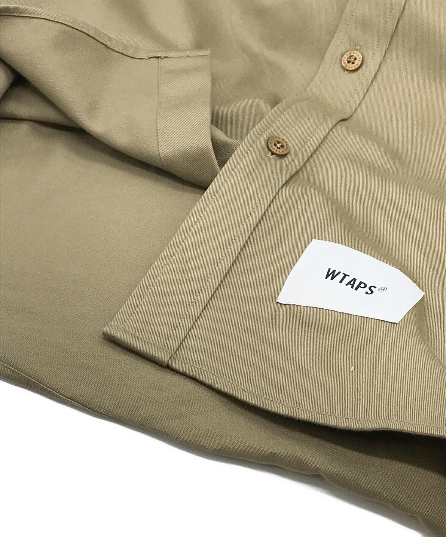 中古・古着通販】WTAPS (ダブルタップス) LS/COTTON.TWILL ベージュ