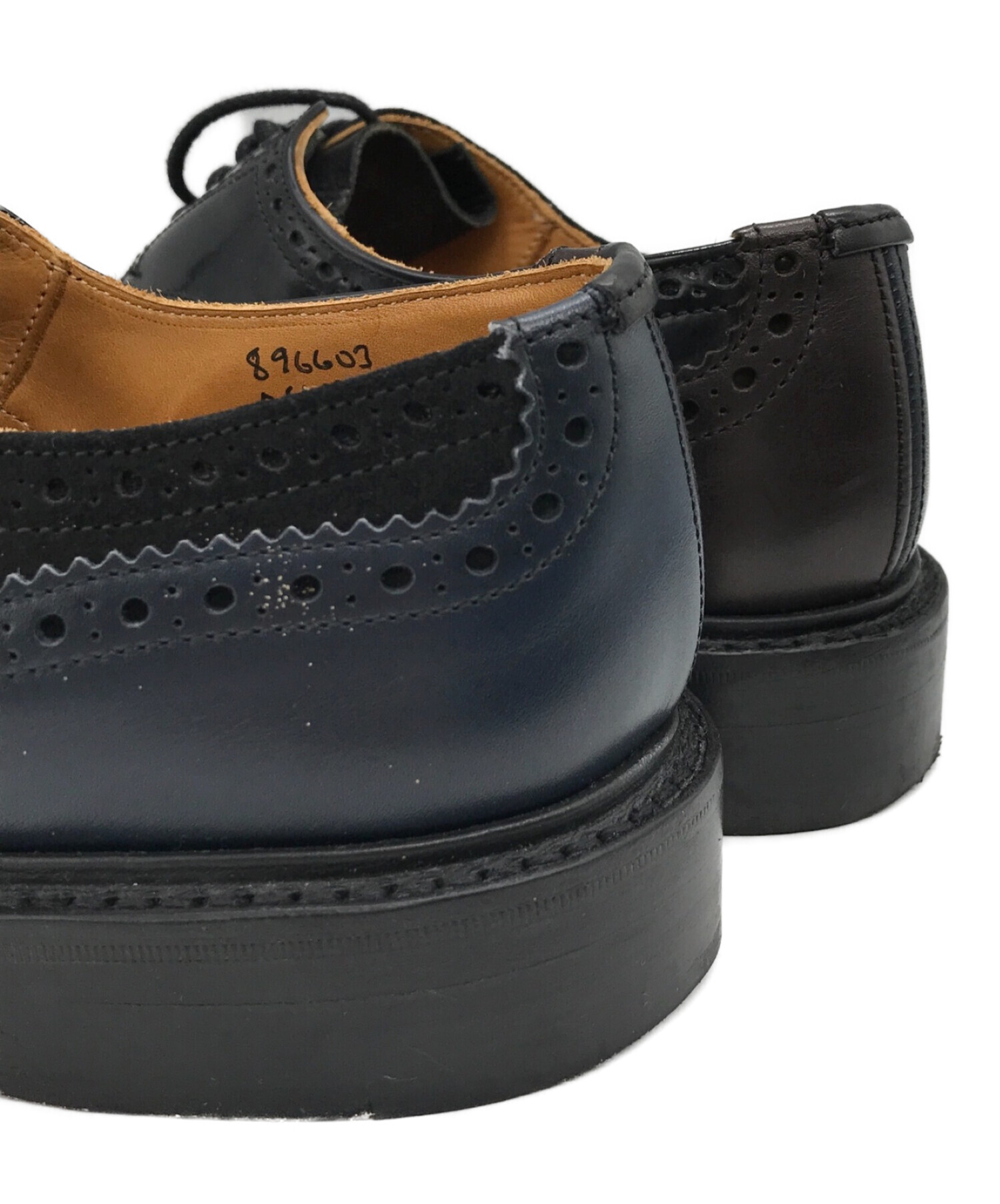 Tricker's (トリッカーズ) Engineered Garments (エンジニアド ガーメンツ) ウィングチップシューズ ブラック  サイズ:8-5